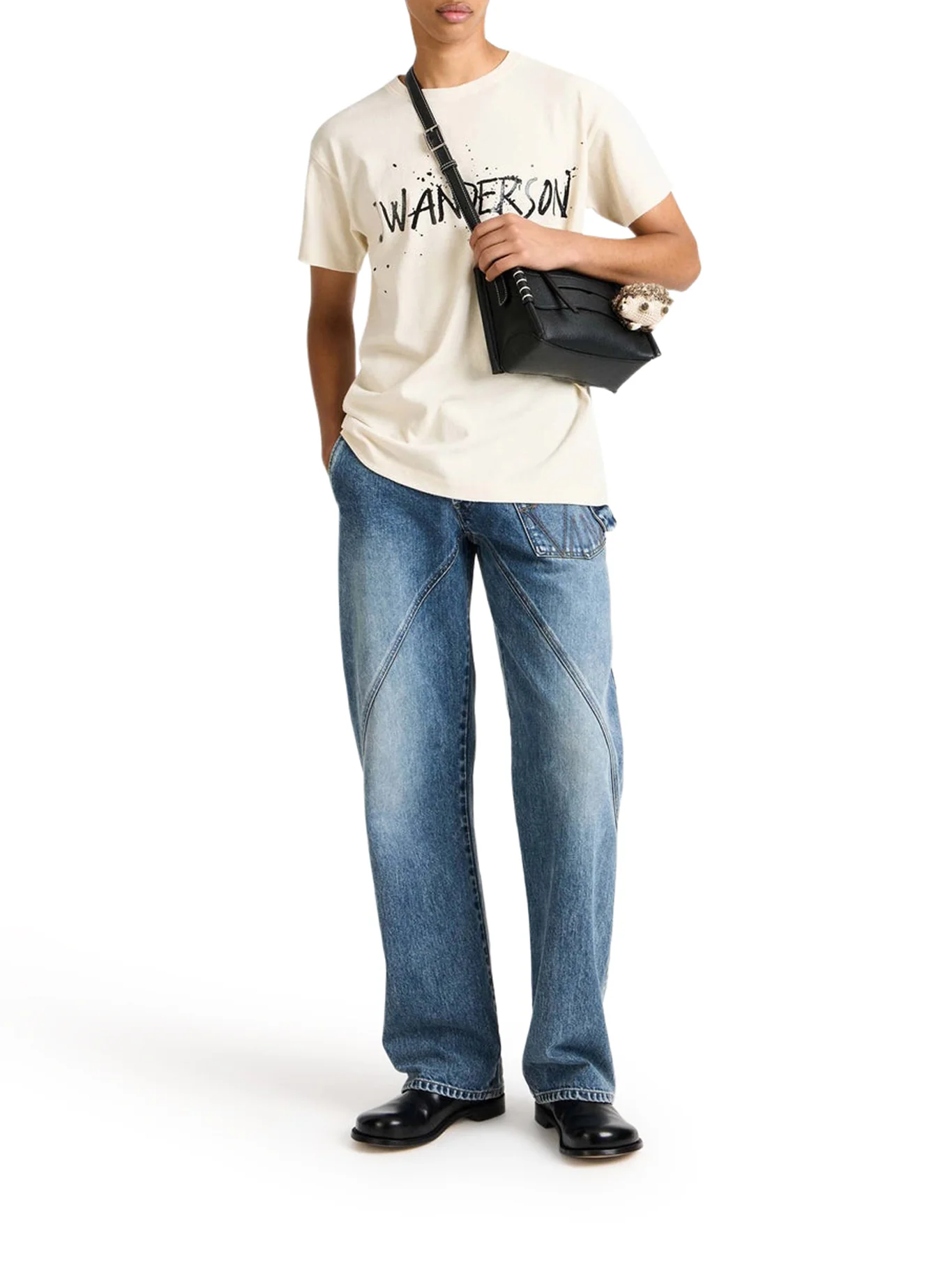 CIRCULAR T-SHIRT IN ECRU JERSEY - Image 2