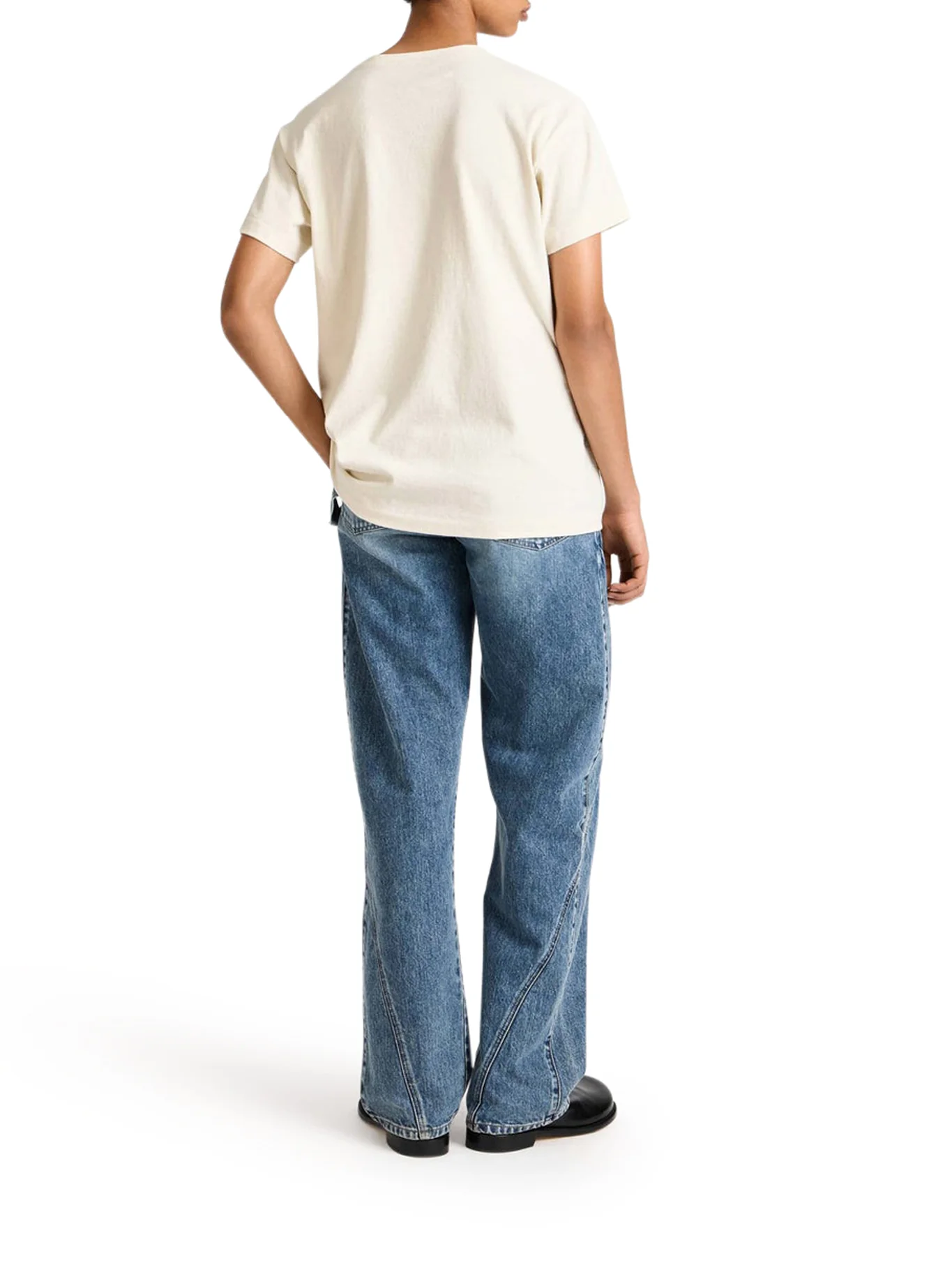 CIRCULAR T-SHIRT IN ECRU JERSEY - Image 4