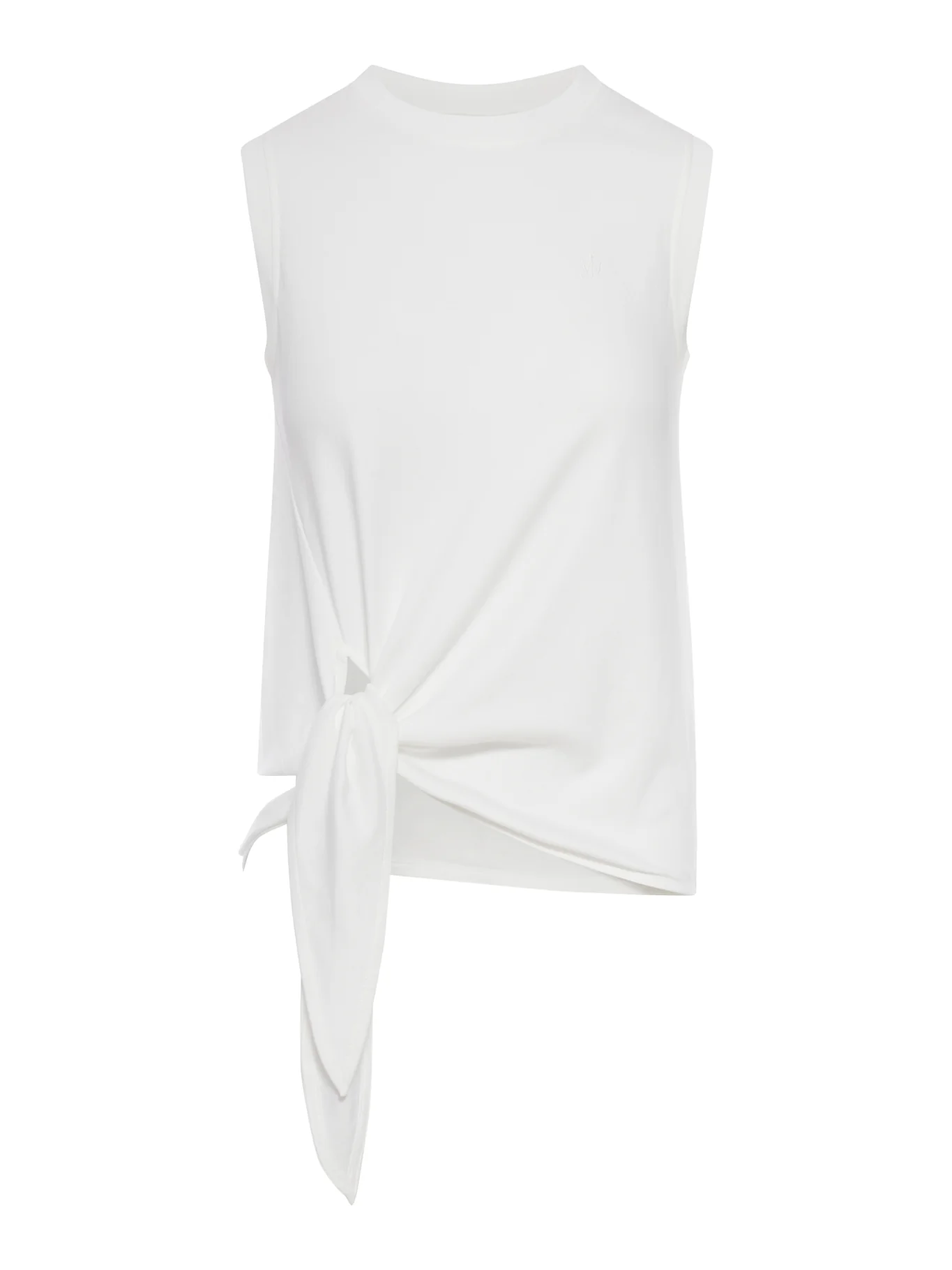 COTTON TANK TOP WITH KNOTTED HEM