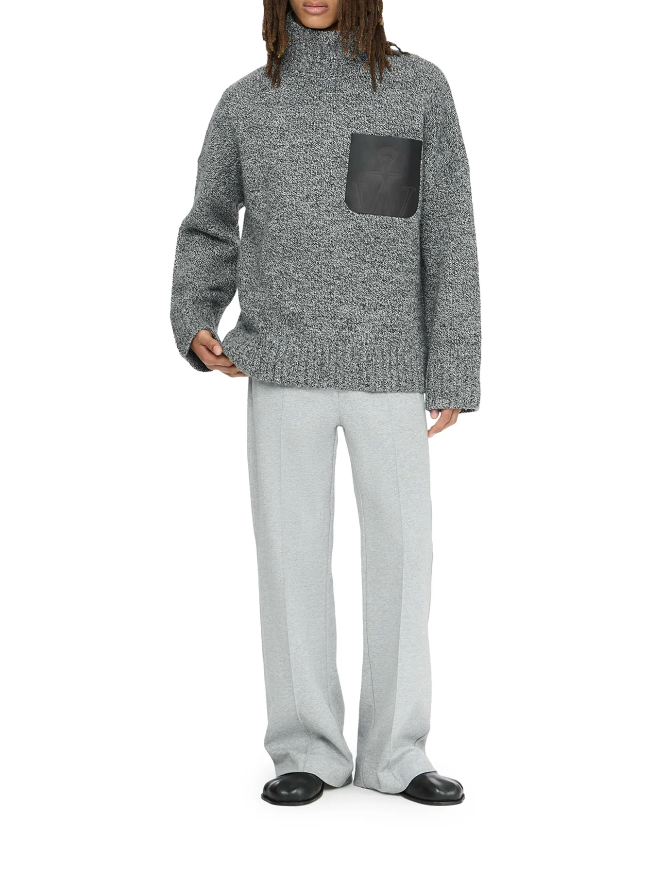 SWEATER WITH LEATHER POCKET - Image 2