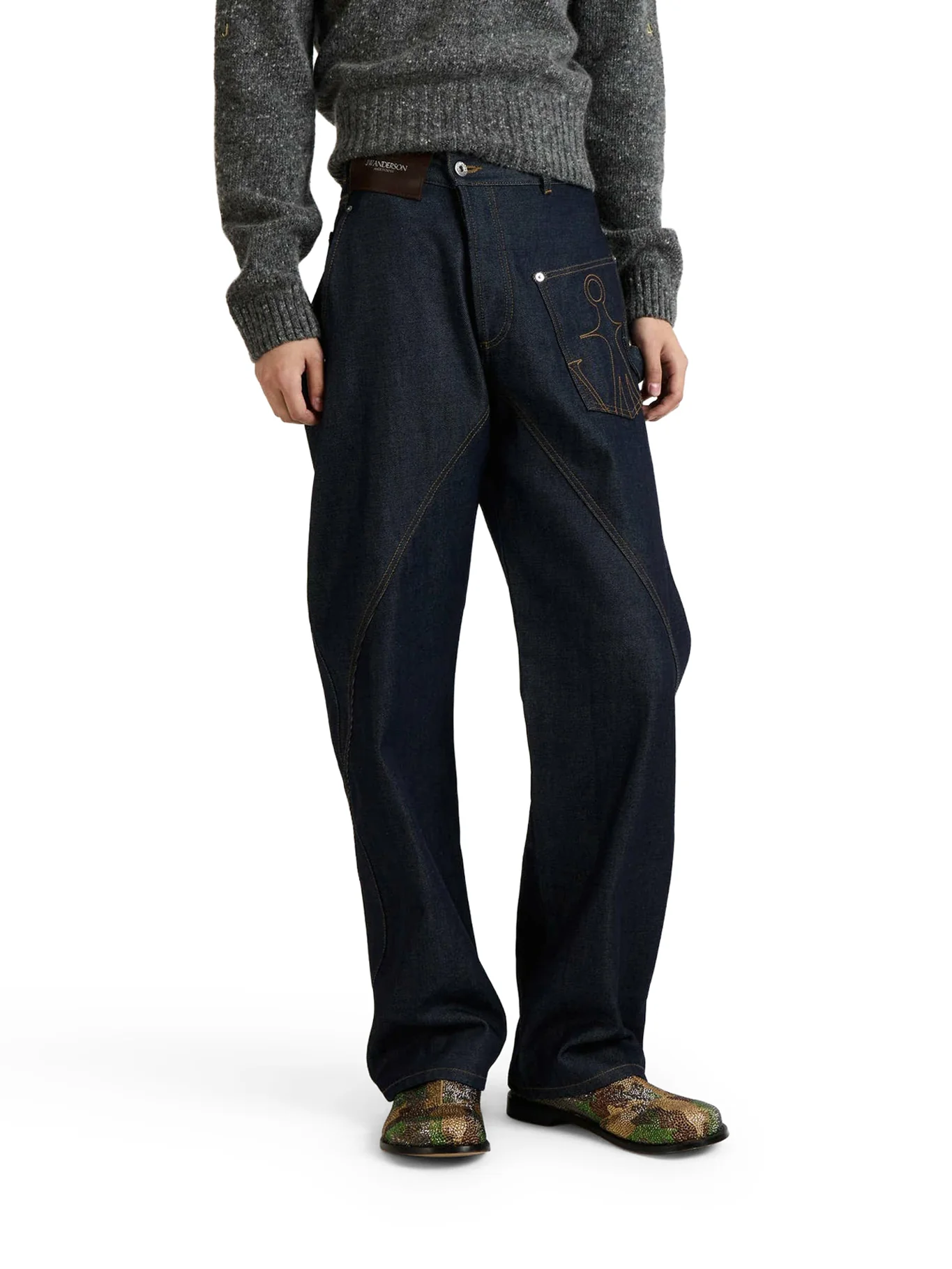 WORKWEAR JEANS WITH OFF-CENTRALIZED CLOSURE - Image 2