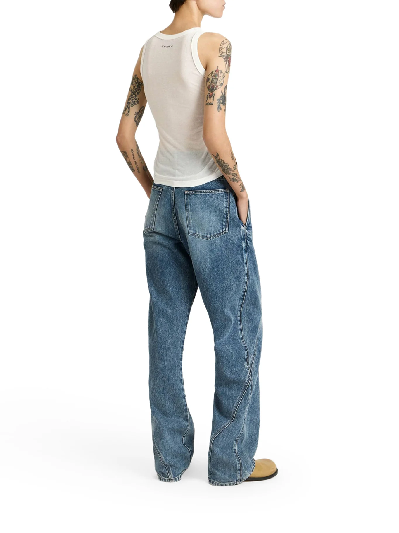 WORKWEAR JEANS WITH OFF-CENTRALIZED CLOSURE - Image 4