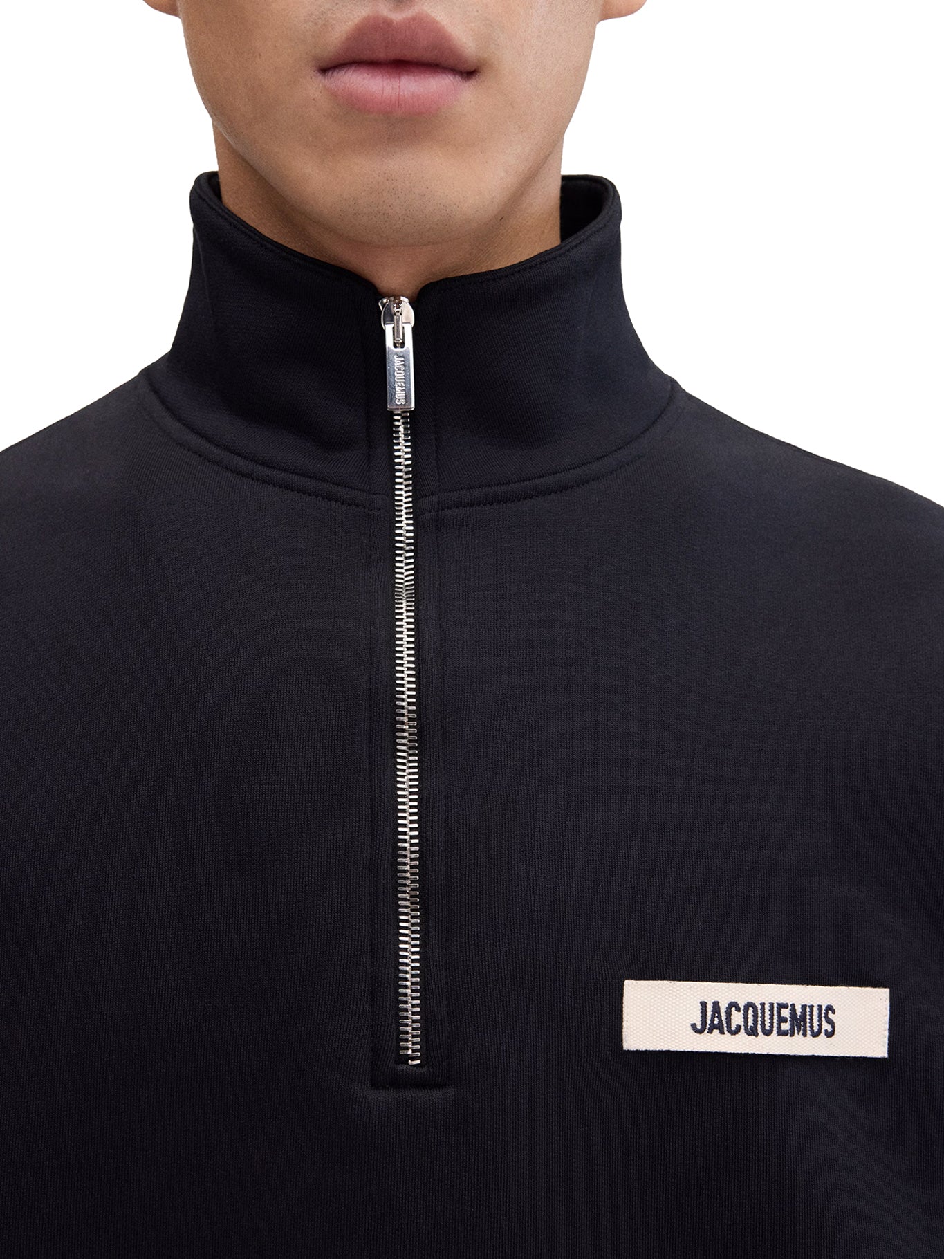 GROS GRAIN SWEATSHIRT WITH ZIP NECK - Image 4