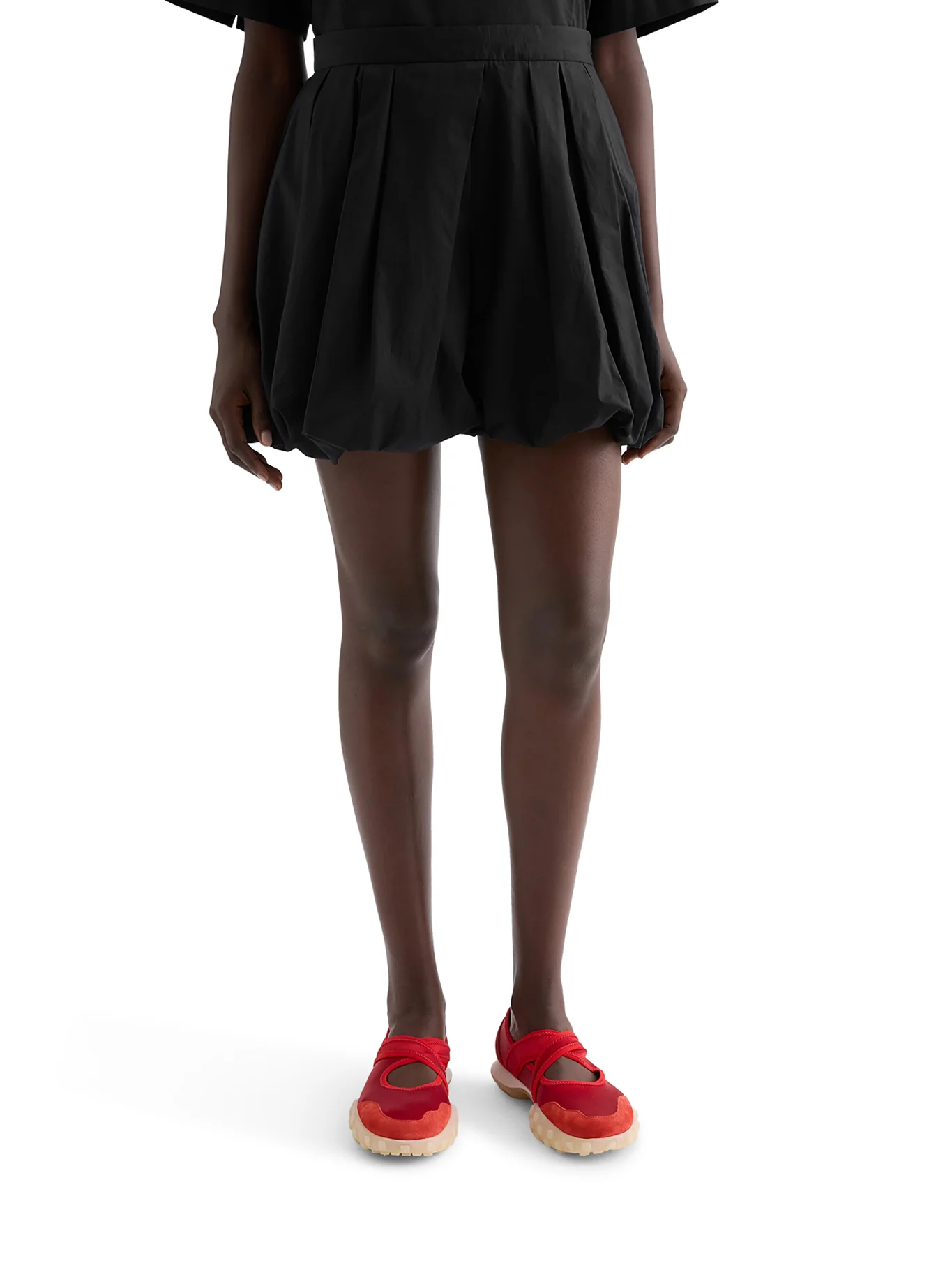 COTTON POPLIN BALLOON SHORTS - Image 3