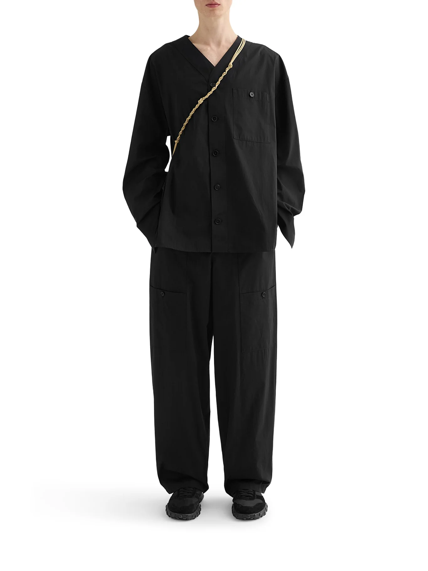 COTTON POPLIN CARGO PANTS - Image 2