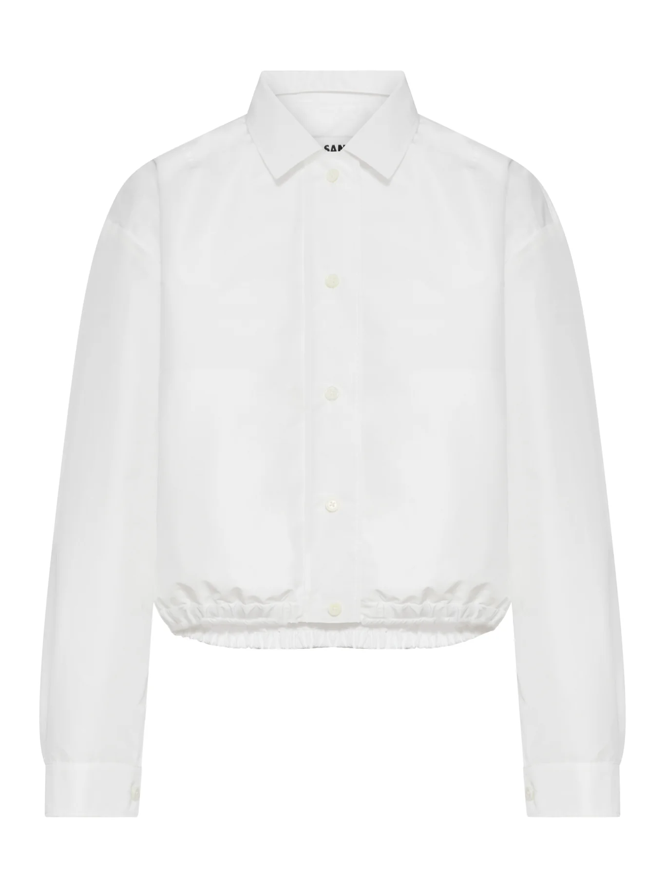 CROPPED JACKET IN TECHNICAL FABRIC WITH ELASTICATED BOTTOM
