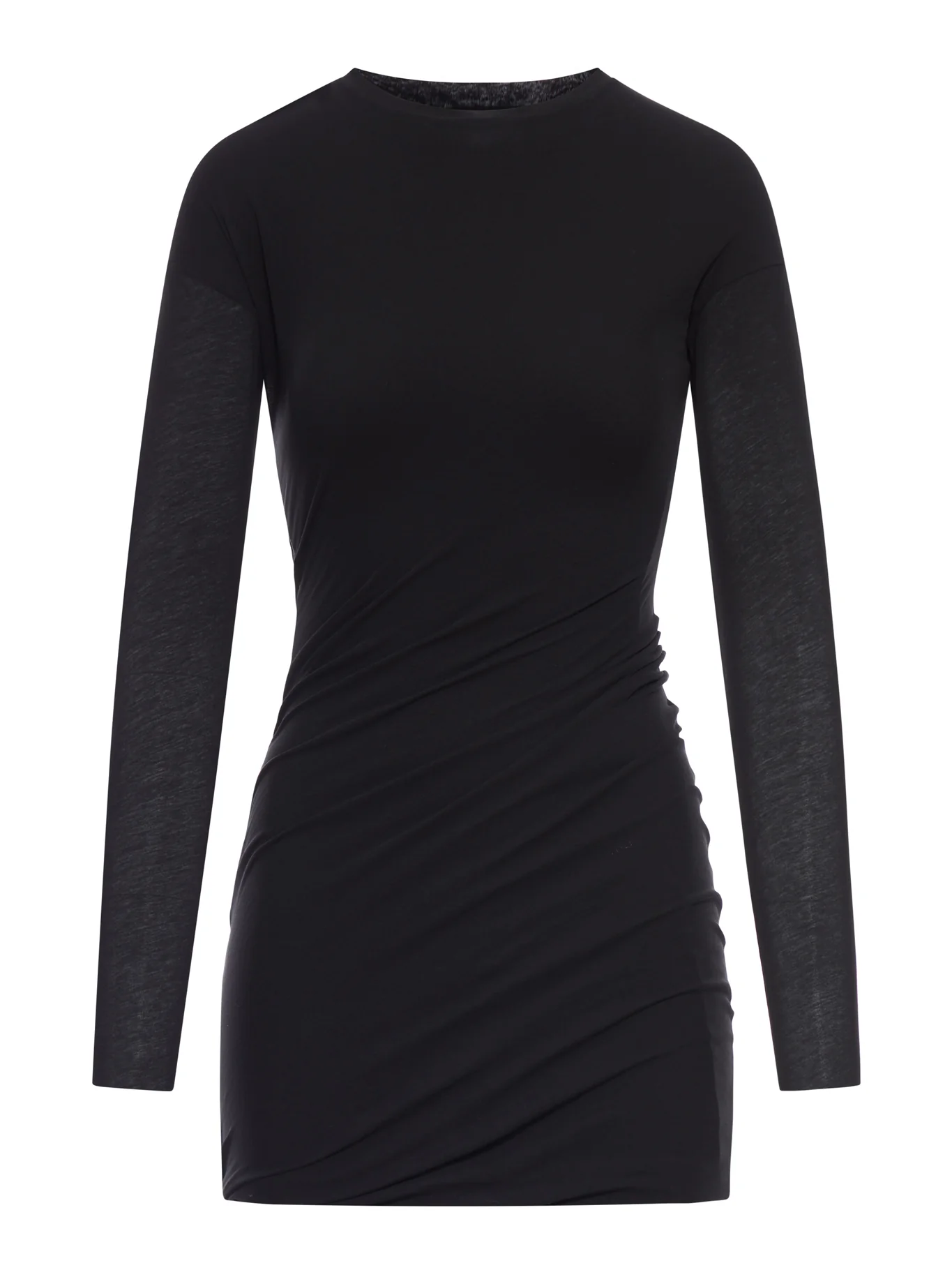 DOUBLE-LAYERED COTTON MINI DRESS