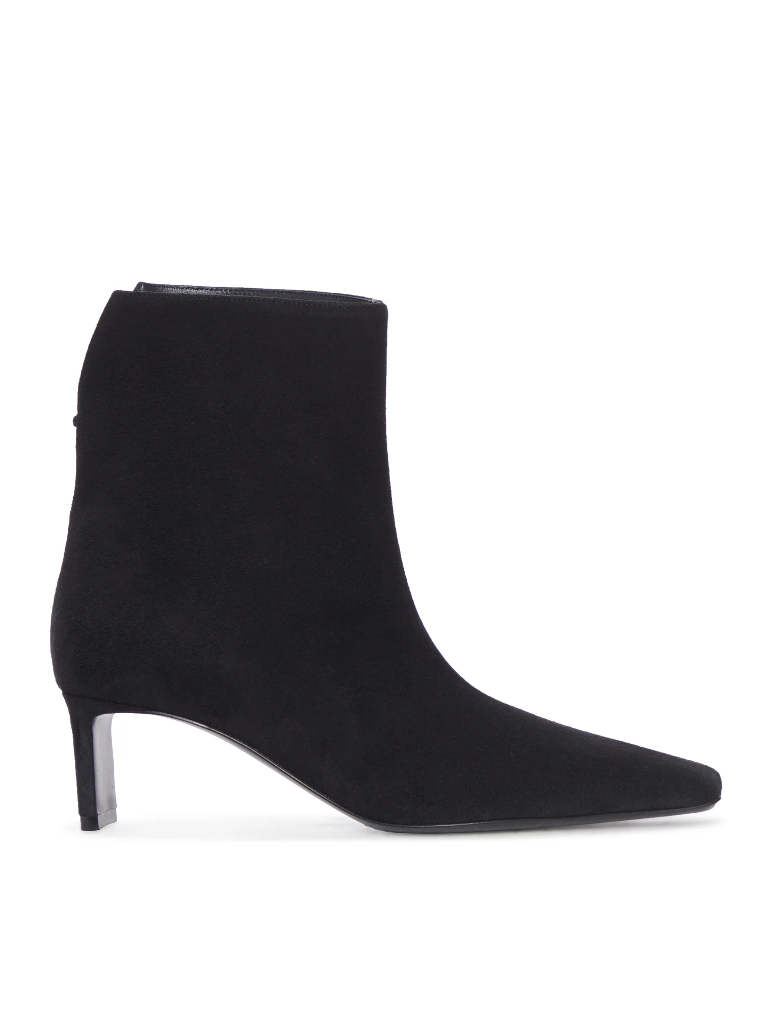 BLACK SUEDE ANKLE BOOTS