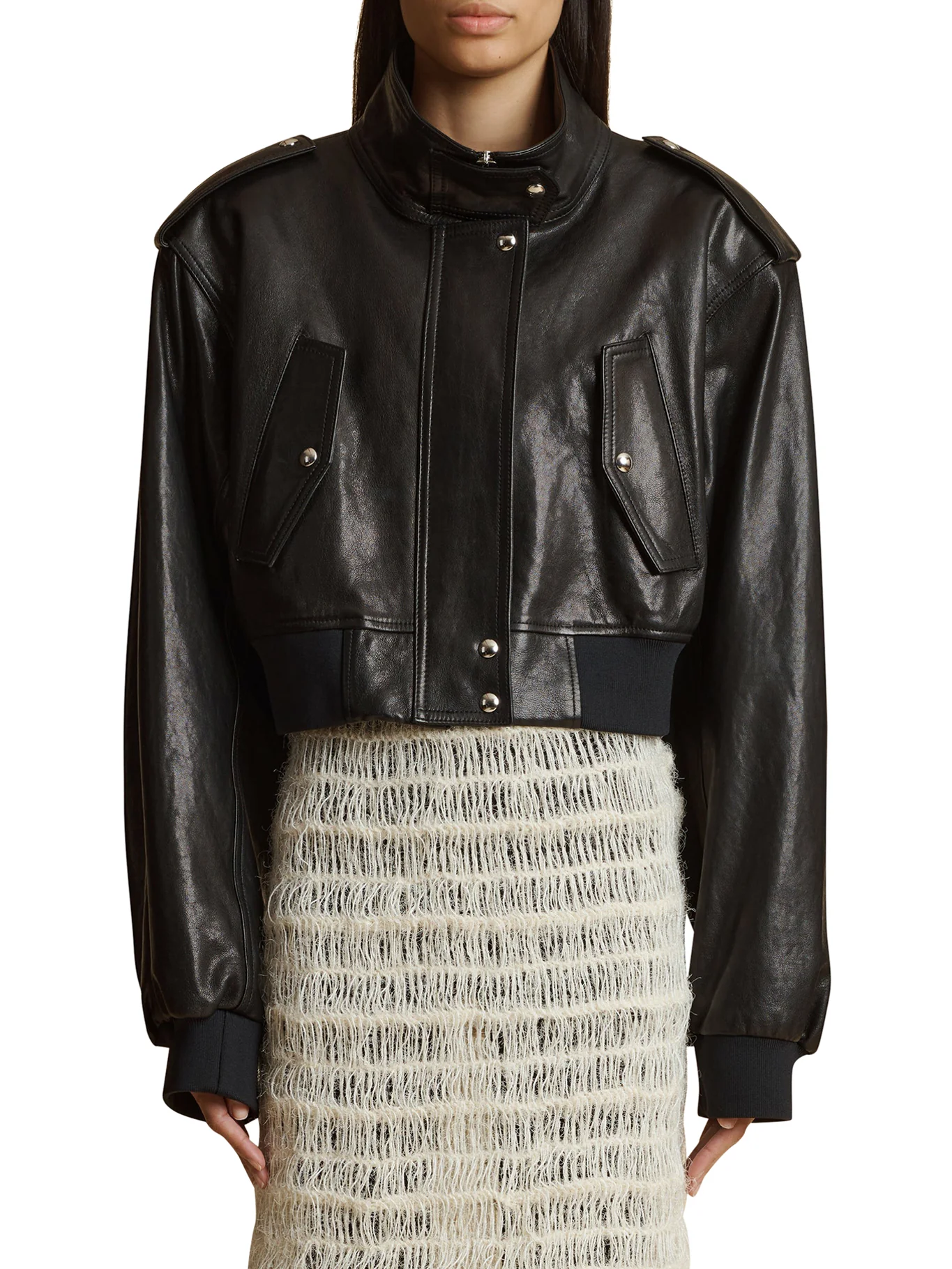 leather bomber jacket - Image 3