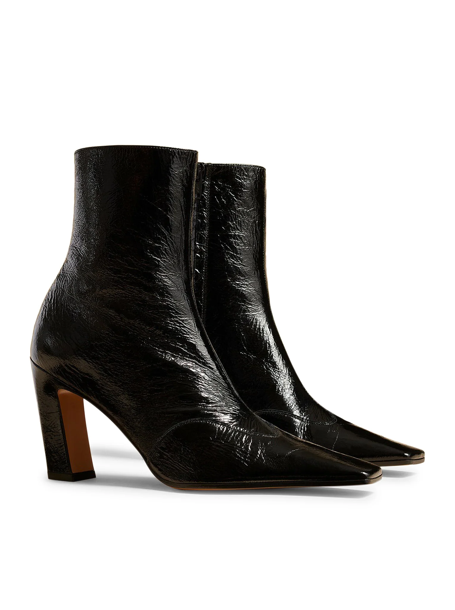 THE NEVADA STRETCH HIGH BOOT in Black Crinkled Leather - Image 3