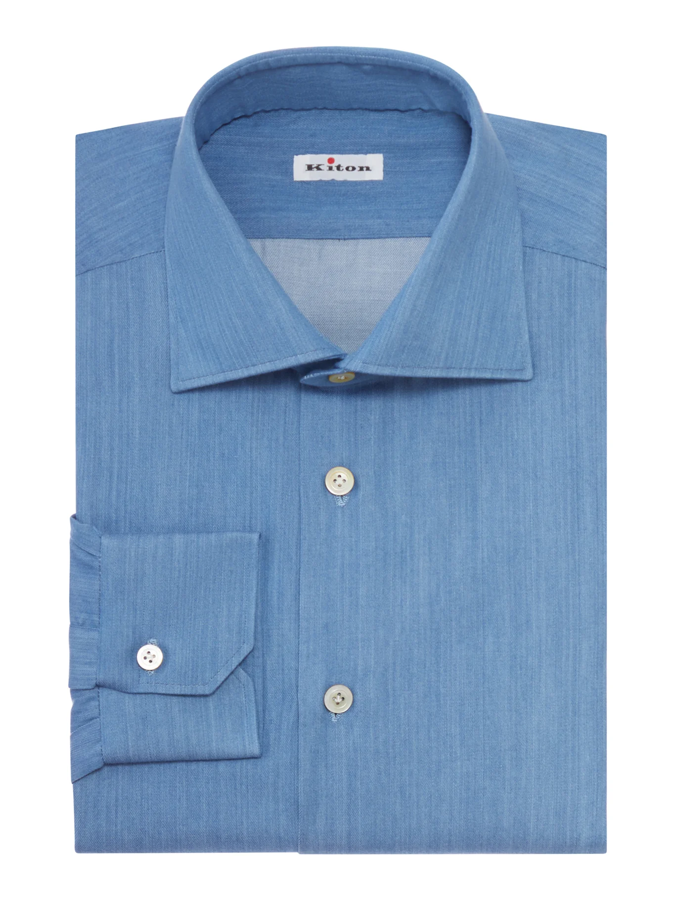 CLASSIC DENIM-EFFECT COTTON SHIRT