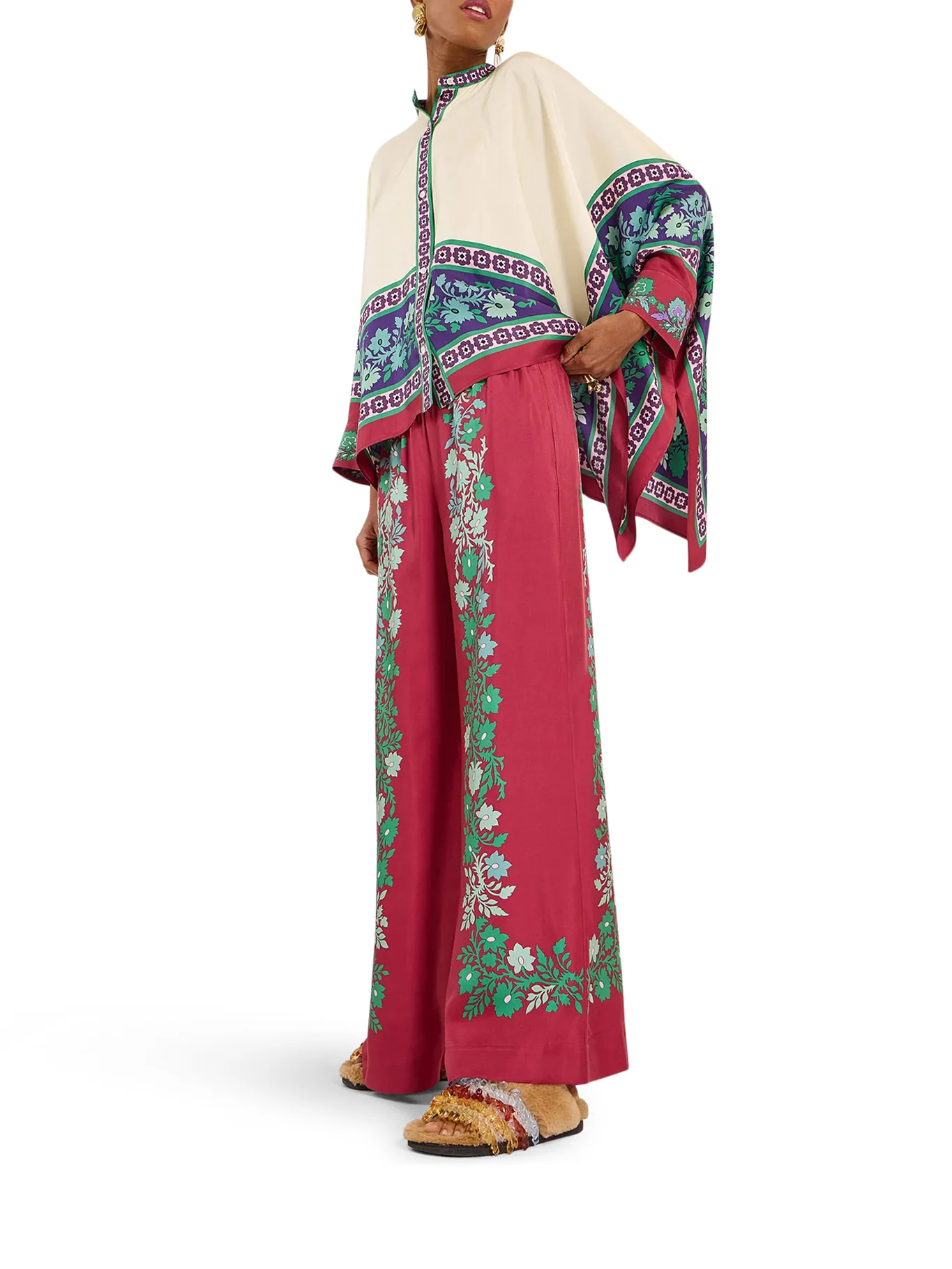 SILK PALAZZO TROUSERS - Image 4