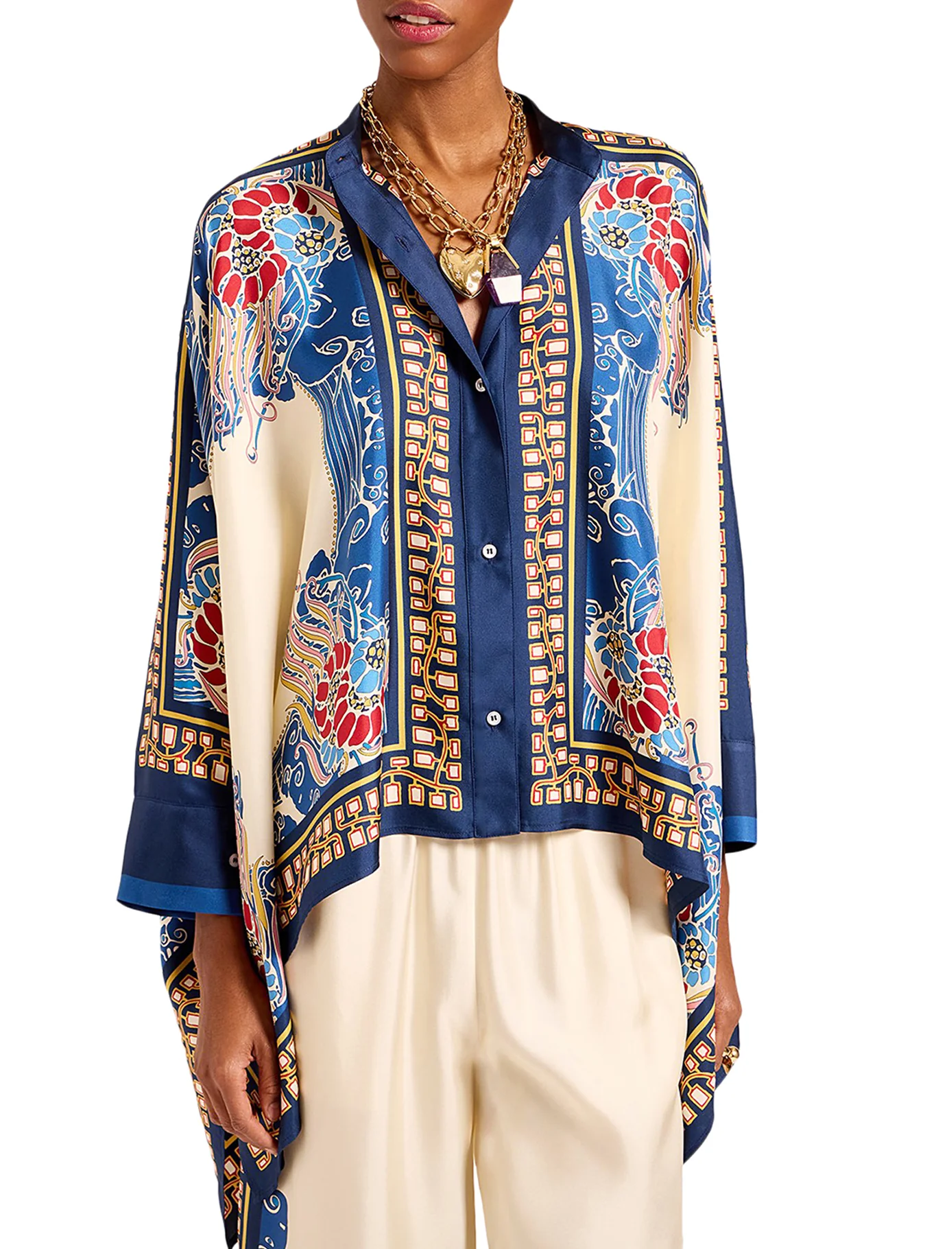 SILK SCARF SHIRT - Image 3