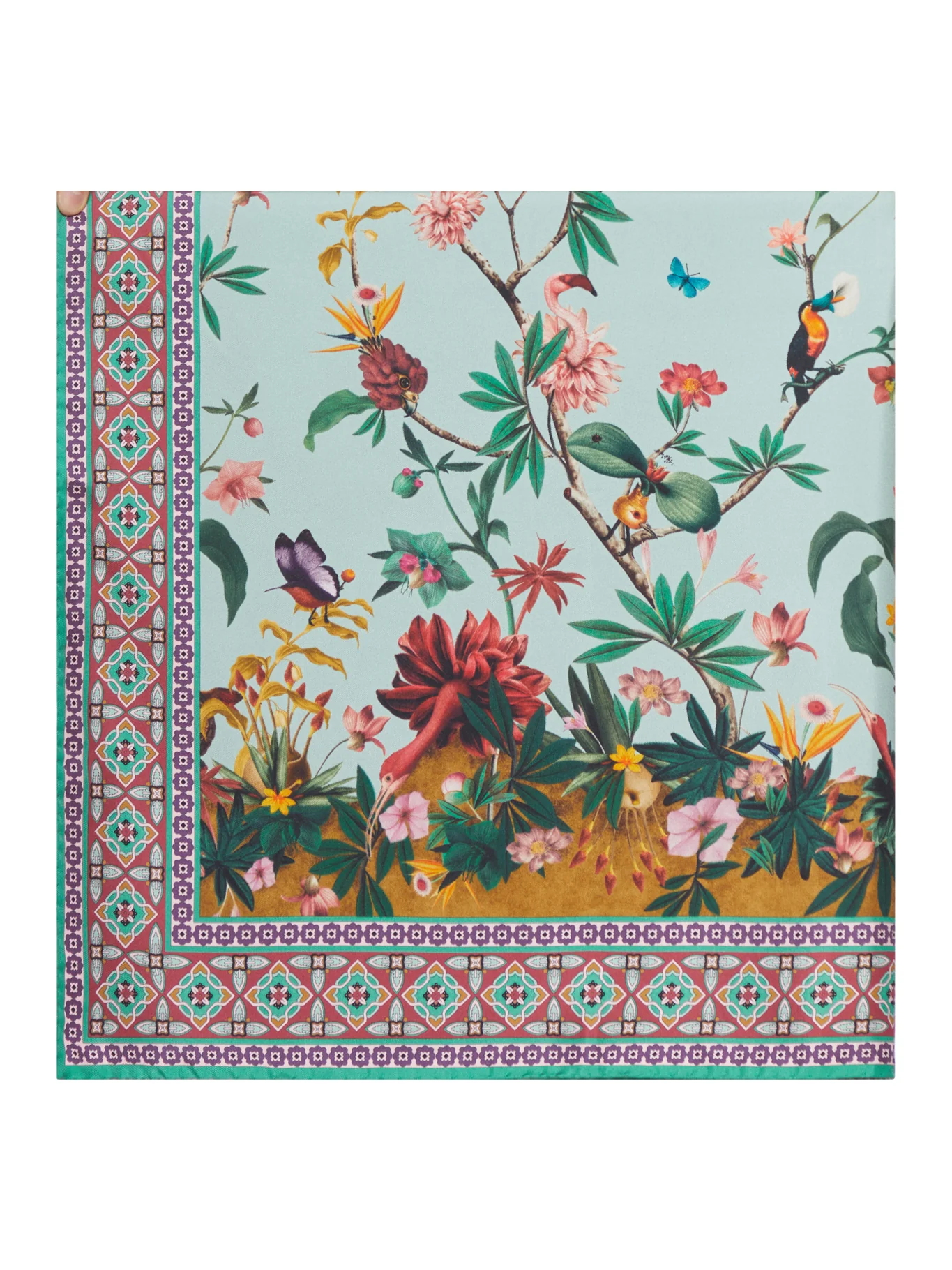 SILK SCARF WITH PRINT - Image 2