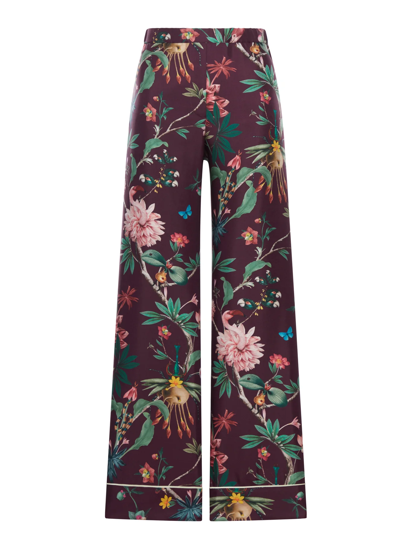 SILK TWILL TROUSERS