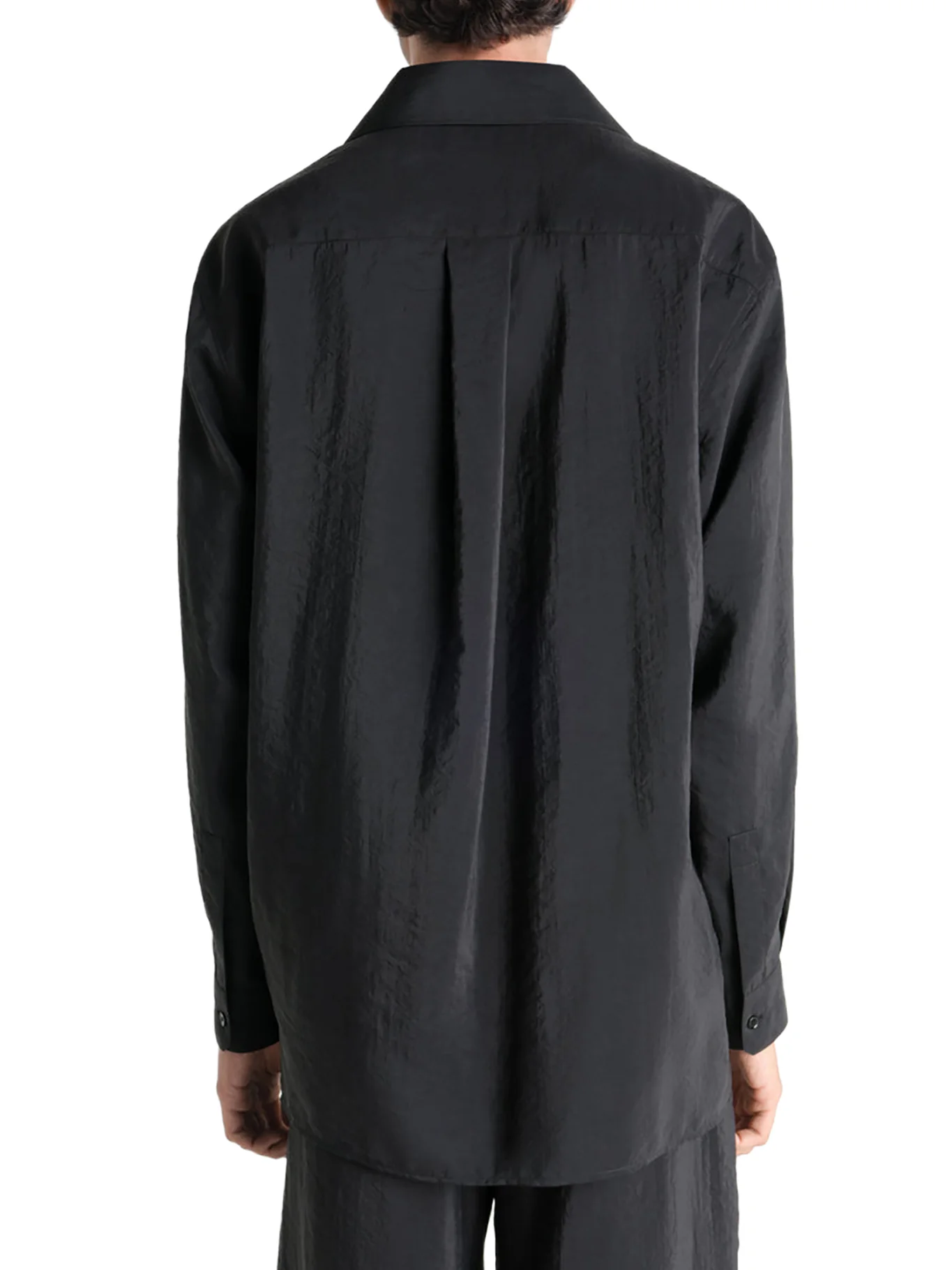 CONVERTIBLE COLLAR SHIRT IN DRY SILK - Image 3