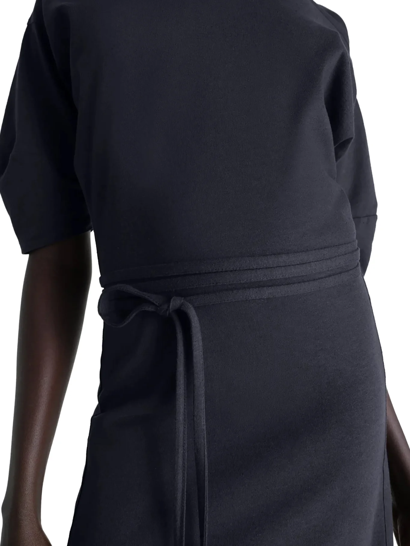 OFF-SHOULDER DRESS IN HEAVY LINEN AND COTTON JERSEY - Image 5