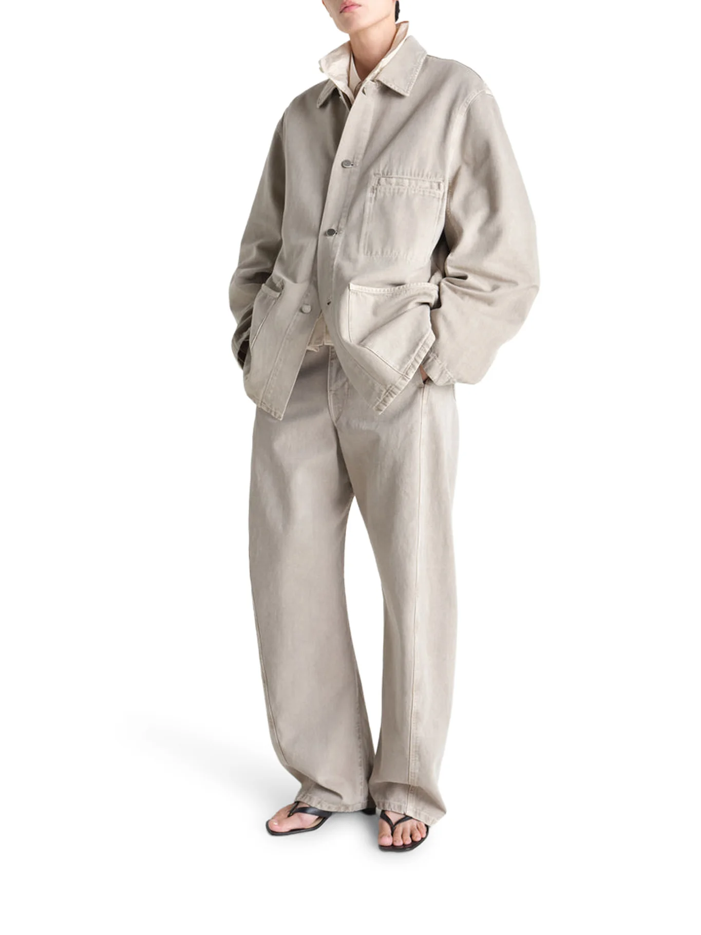 UTILITY OVERSHIRT IN SNOW BROKEN TWILL - Image 2