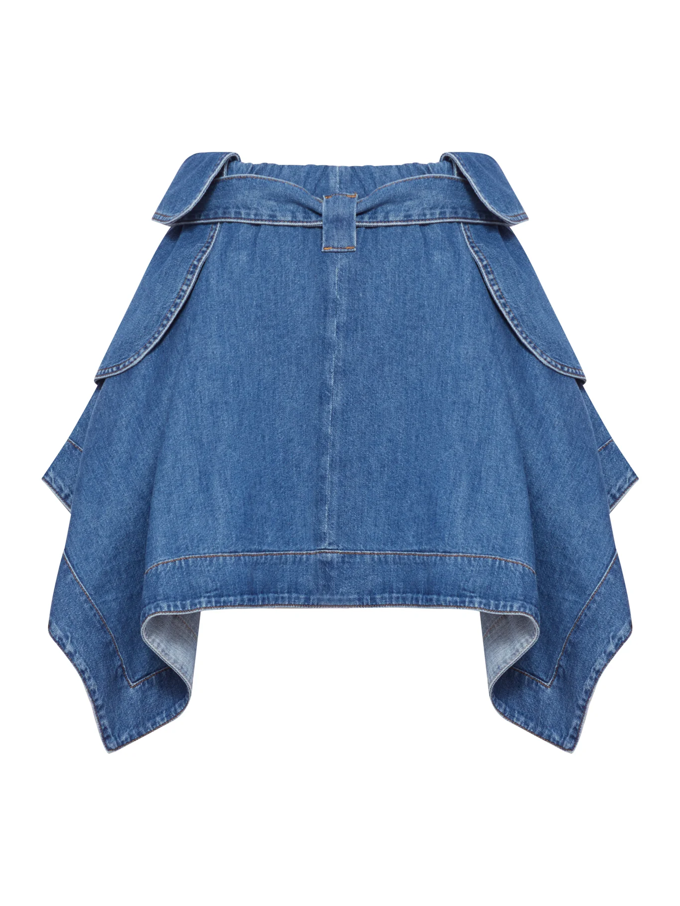 ASYMMETRIC DENIM CARGO SKIRT - Image 2