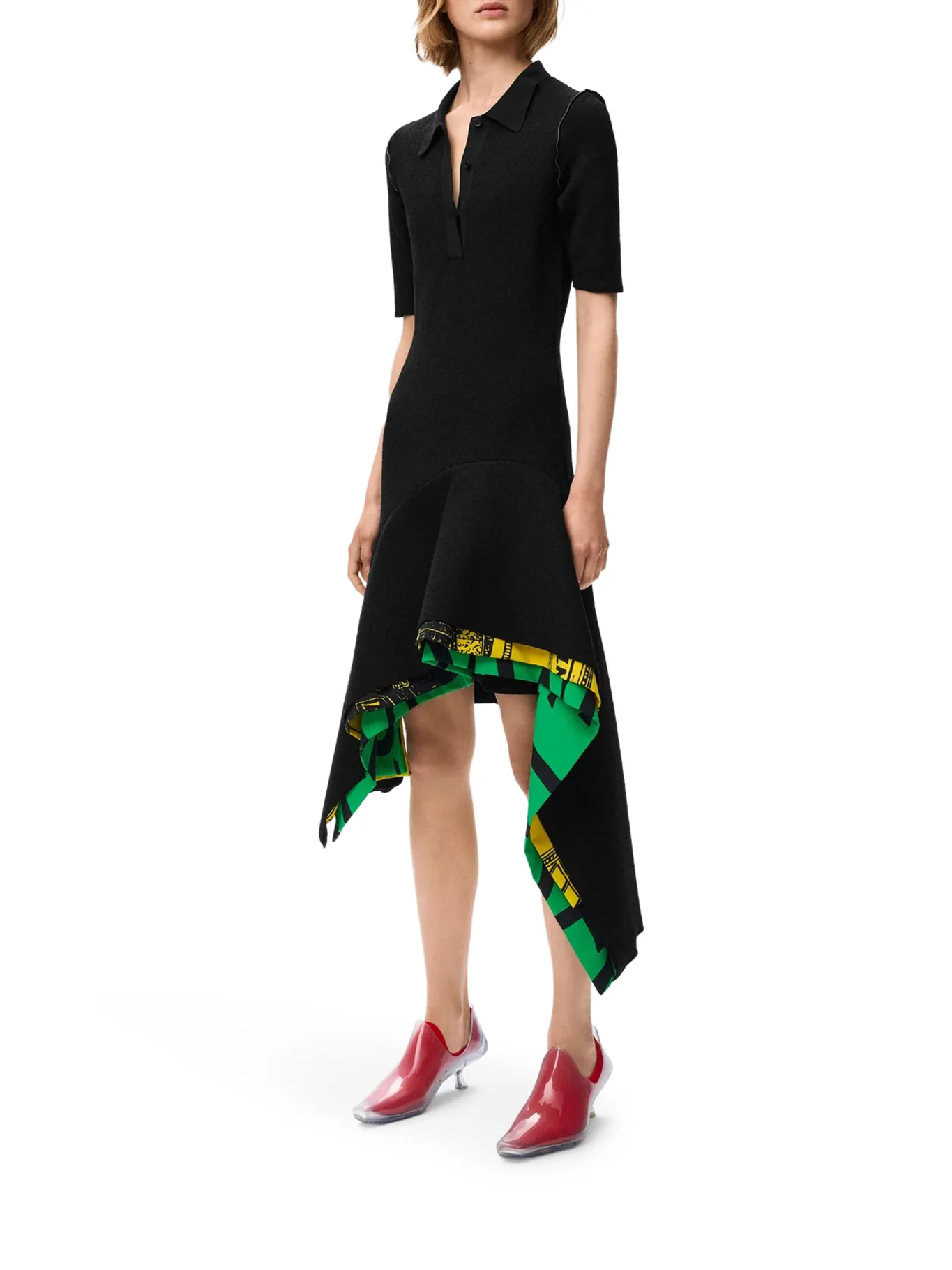 ASYMMETRIC DRESS WITH MULTI-LAYERED HEM - Image 2