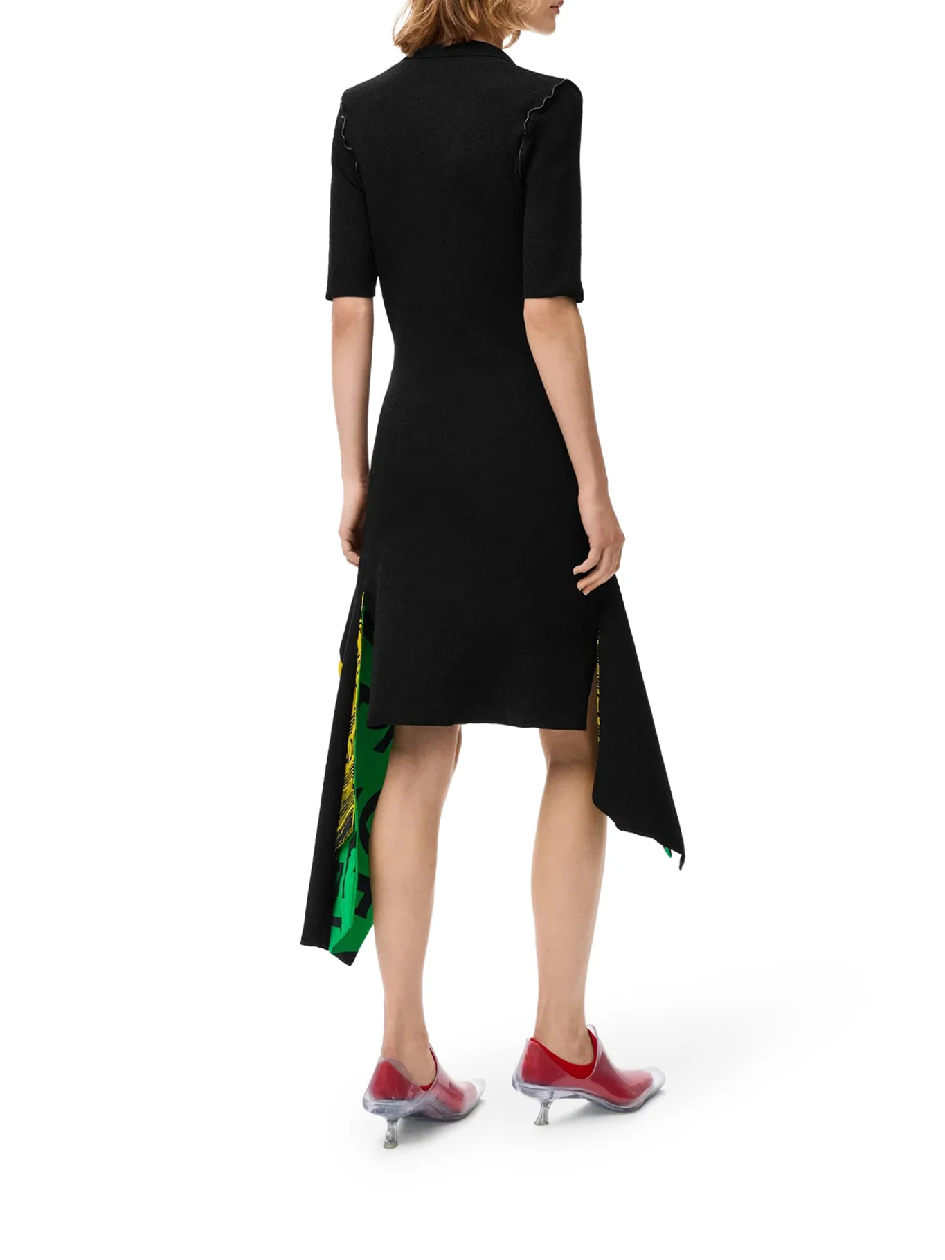 ASYMMETRIC DRESS WITH MULTI-LAYERED HEM - Image 3