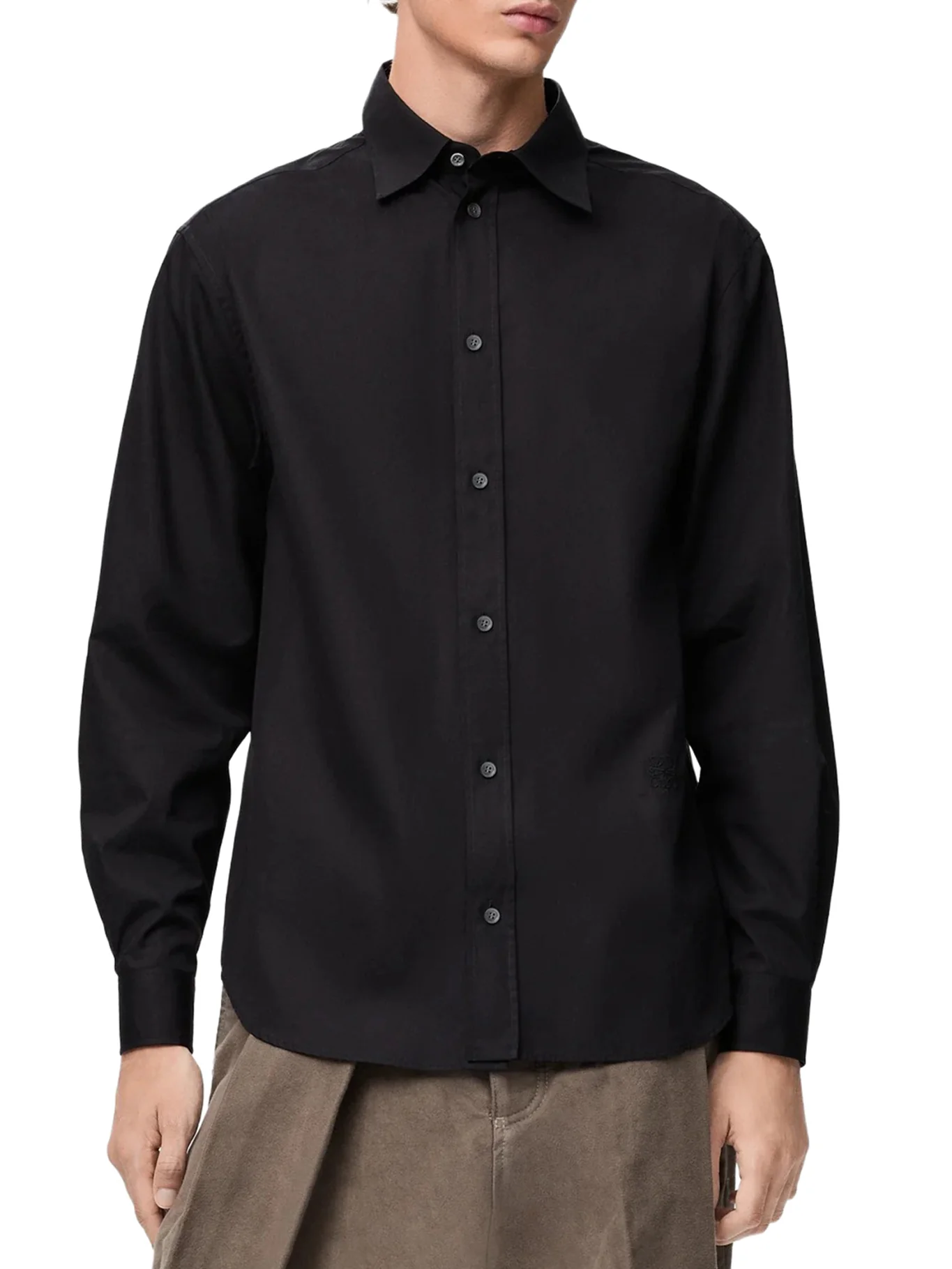 CLASSIC COTTON SHIRT WITH EMBROIDERED ANAGRAM LOGO - Image 3