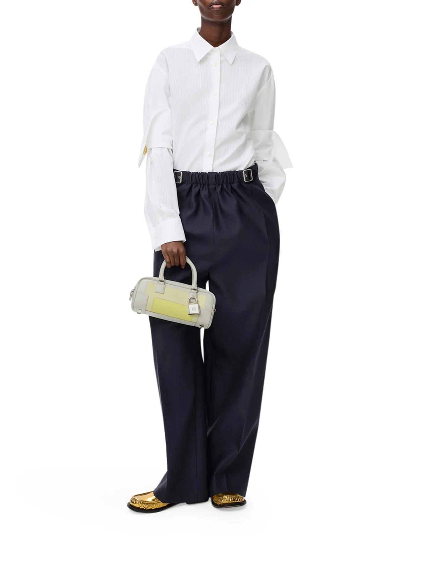 COTTON SHIRT WITH DOUBLE-LAYER SLEEVES - Image 2