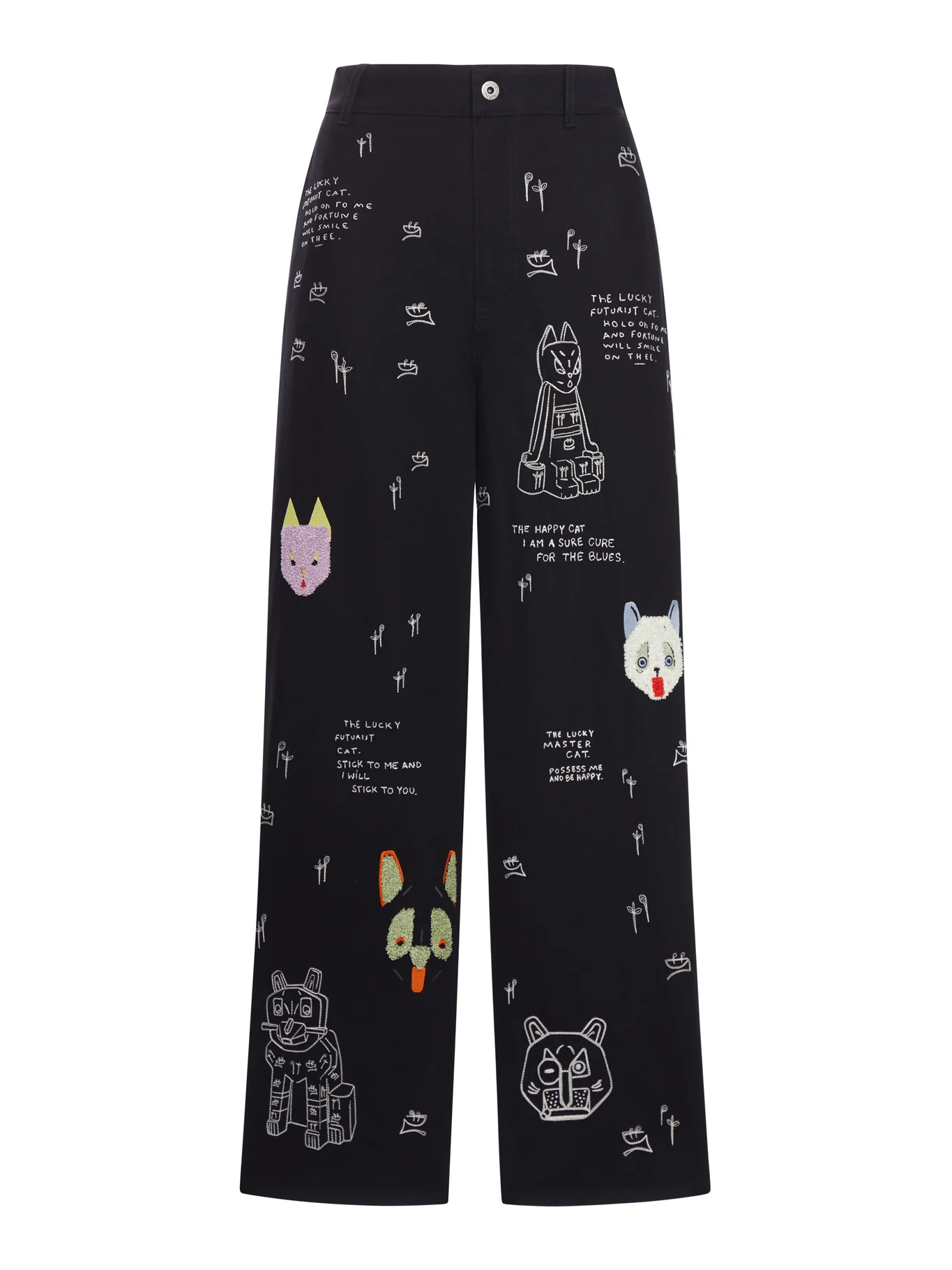 COTTON TROUSERS WITH EMBROIDERY