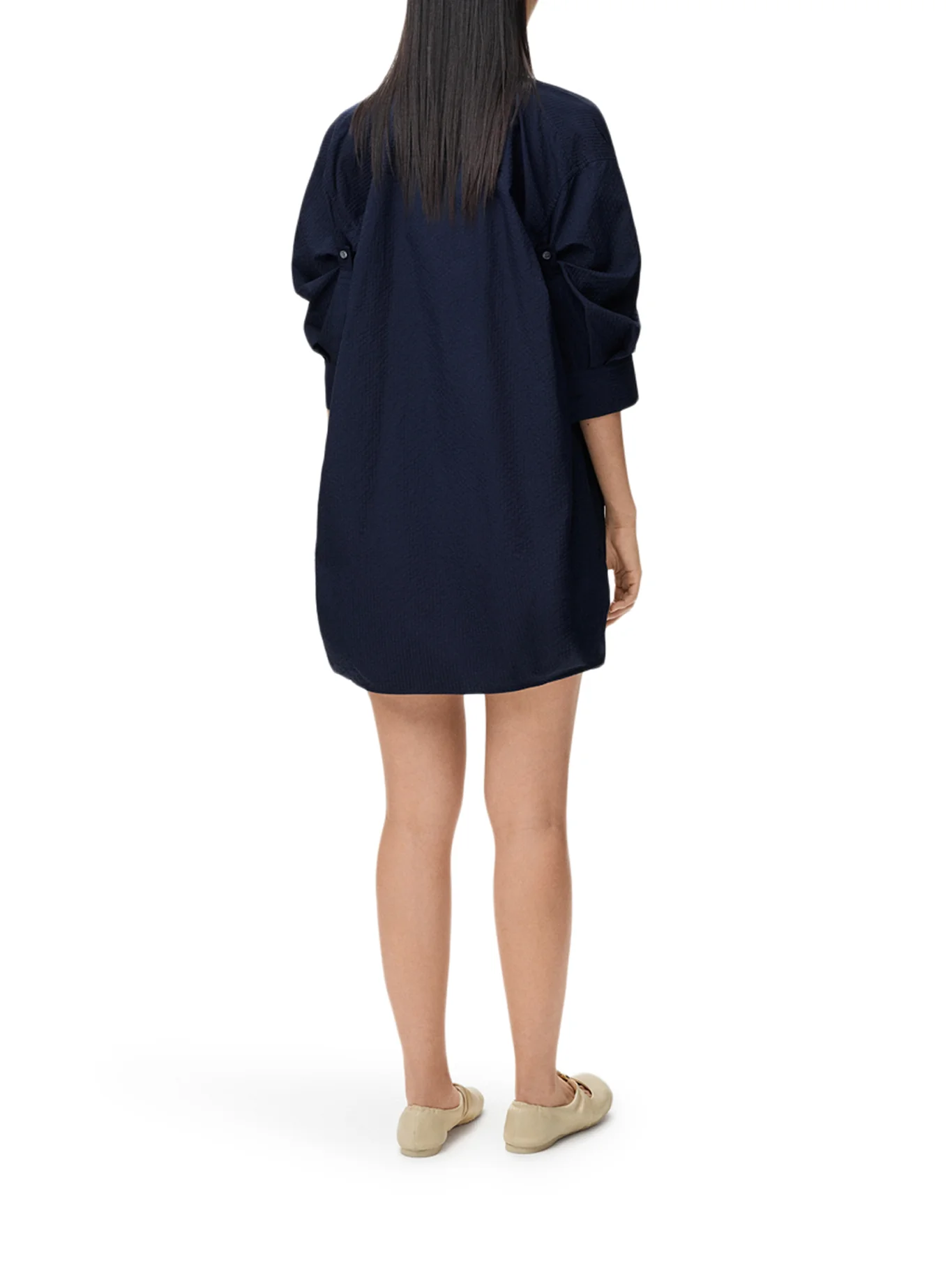DRAPED COTTON DRESS - Image 3