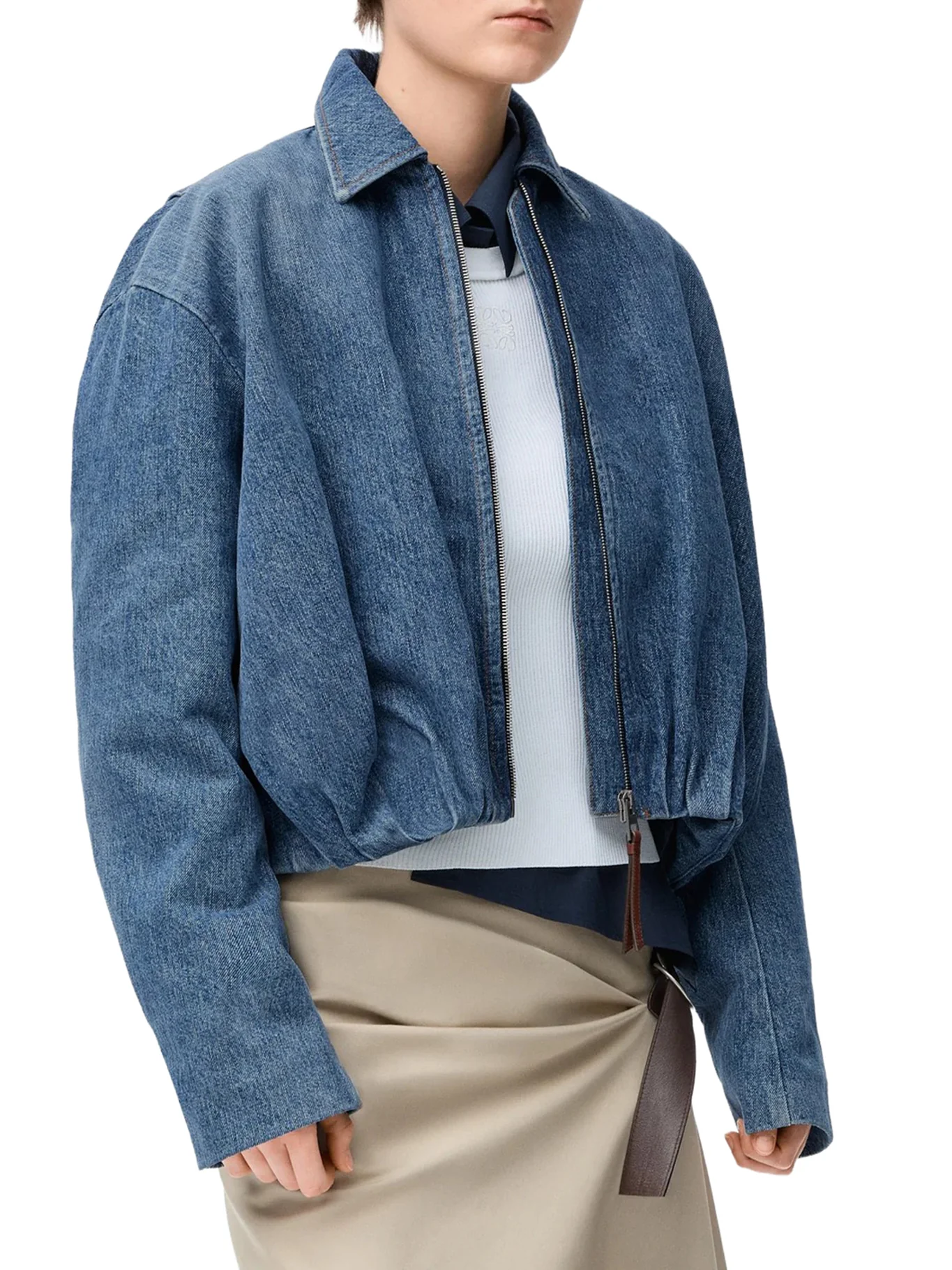 DRAPED DENIM JACKET - Image 3
