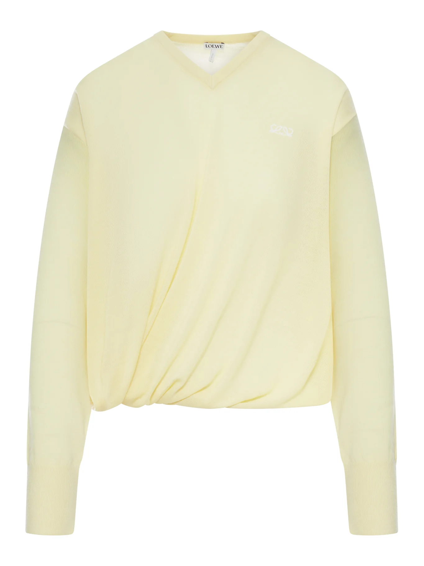 DRAPED MERINO WOOL SWEATER