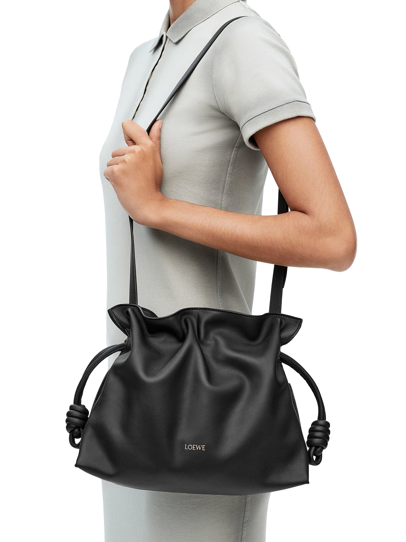 FLAMENCO CLUTCH MEDIUM BAG IN CALFSKIN NAPPA - Image 2