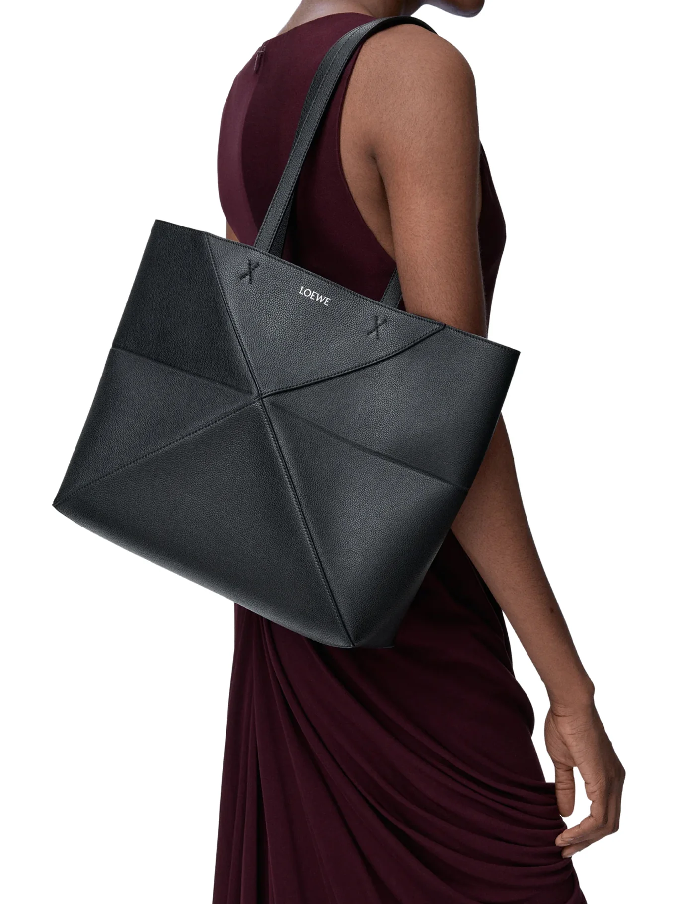 MEDIUM PUZZLE FOLD HORIZONTAL TOTE BAG IN GRAINED CALFSKIN - Image 2