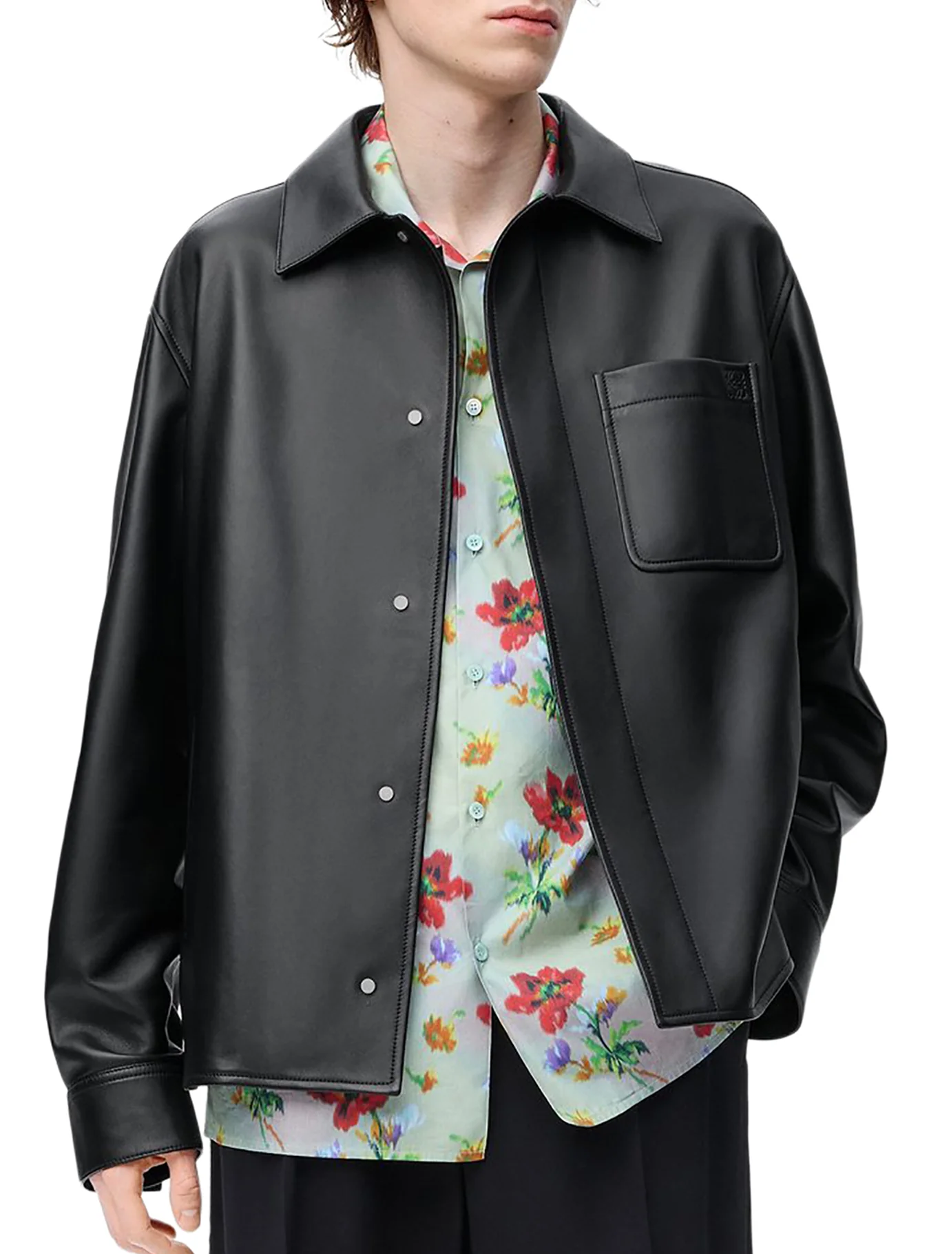 OVERSHIRT IN NAPPA LAMBSKIN - Image 3