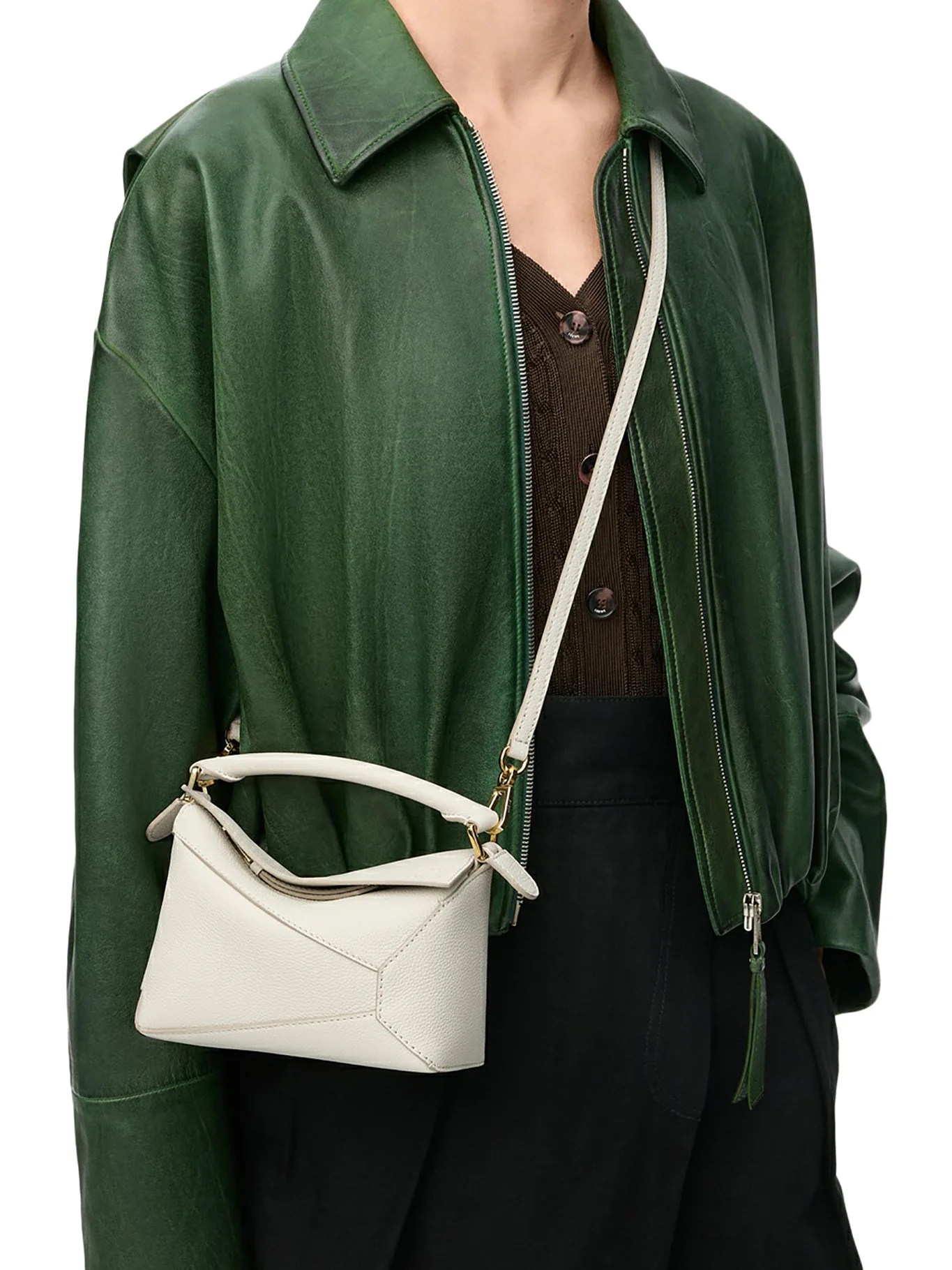 PUZZLE EDGE MINI BAG IN GRENADE LEATHER - Image 2