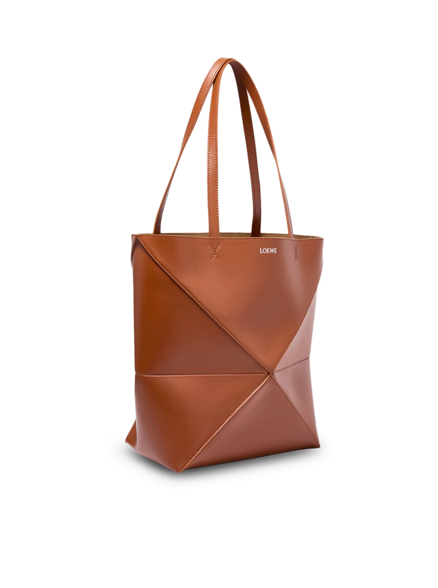 PUZZLE FOLD TOTE BAG IN POLISHED CALFSKIN - Image 2