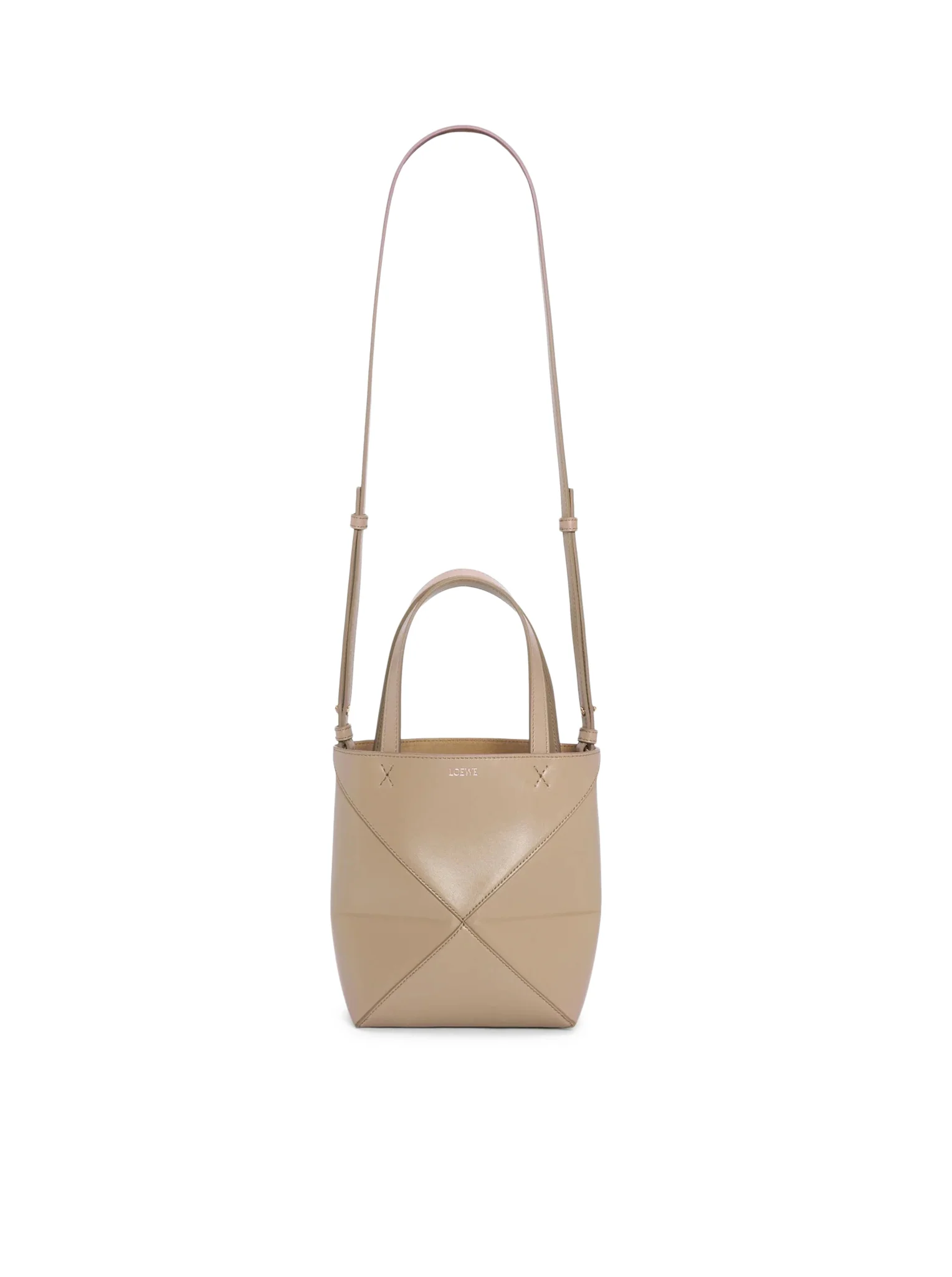 PUZZLE FOLD TOTE BAG IN POLISHED CALFSKIN - Image 10