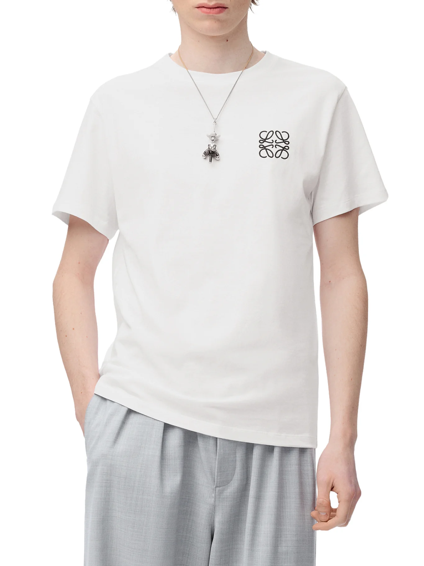 REGULAR FIT COTTON T-SHIRT WITH ANAGRAM - Image 2