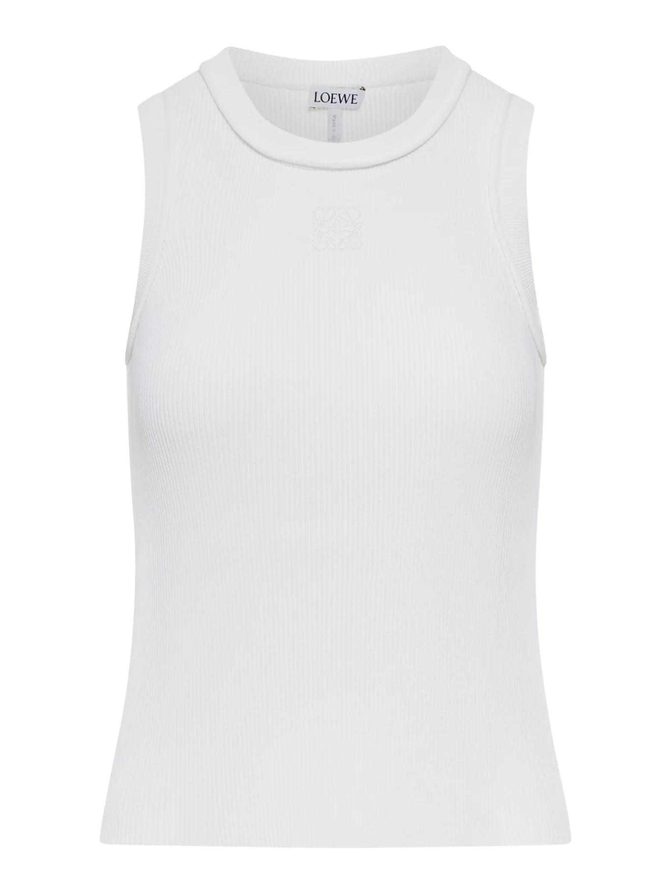 RIBBED TOP WITH ANAGRAM EMBROIDERY