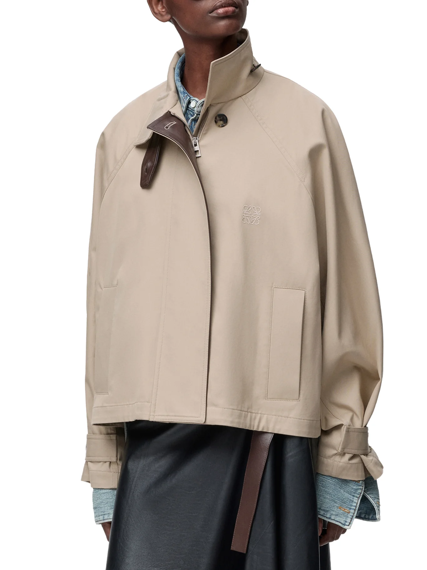 SHORT PARKA IN COTTON AND SILK - Image 3