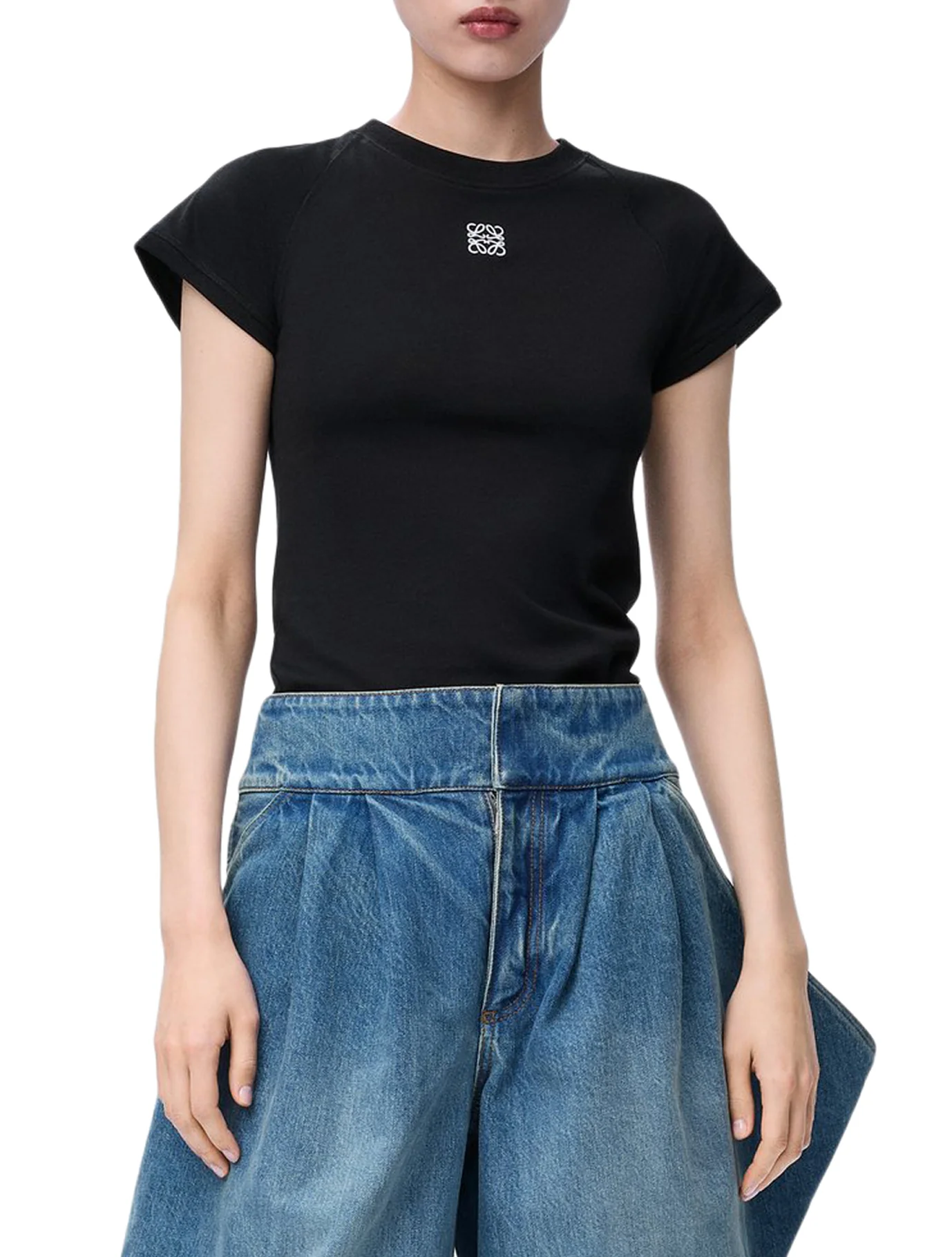 SLIM FIT COTTON T-SHIRT WITH ANAGRAM - Image 3