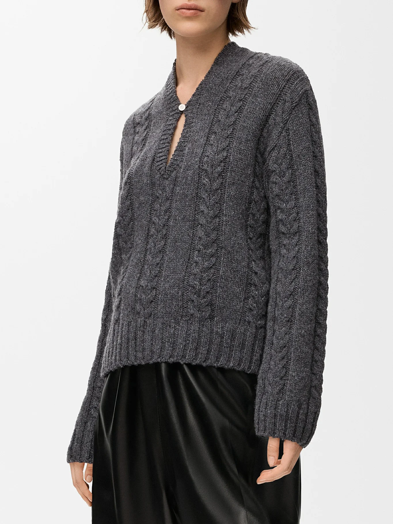 SWEATER IN TEXTURED MOULINÉ WOOL - Image 3