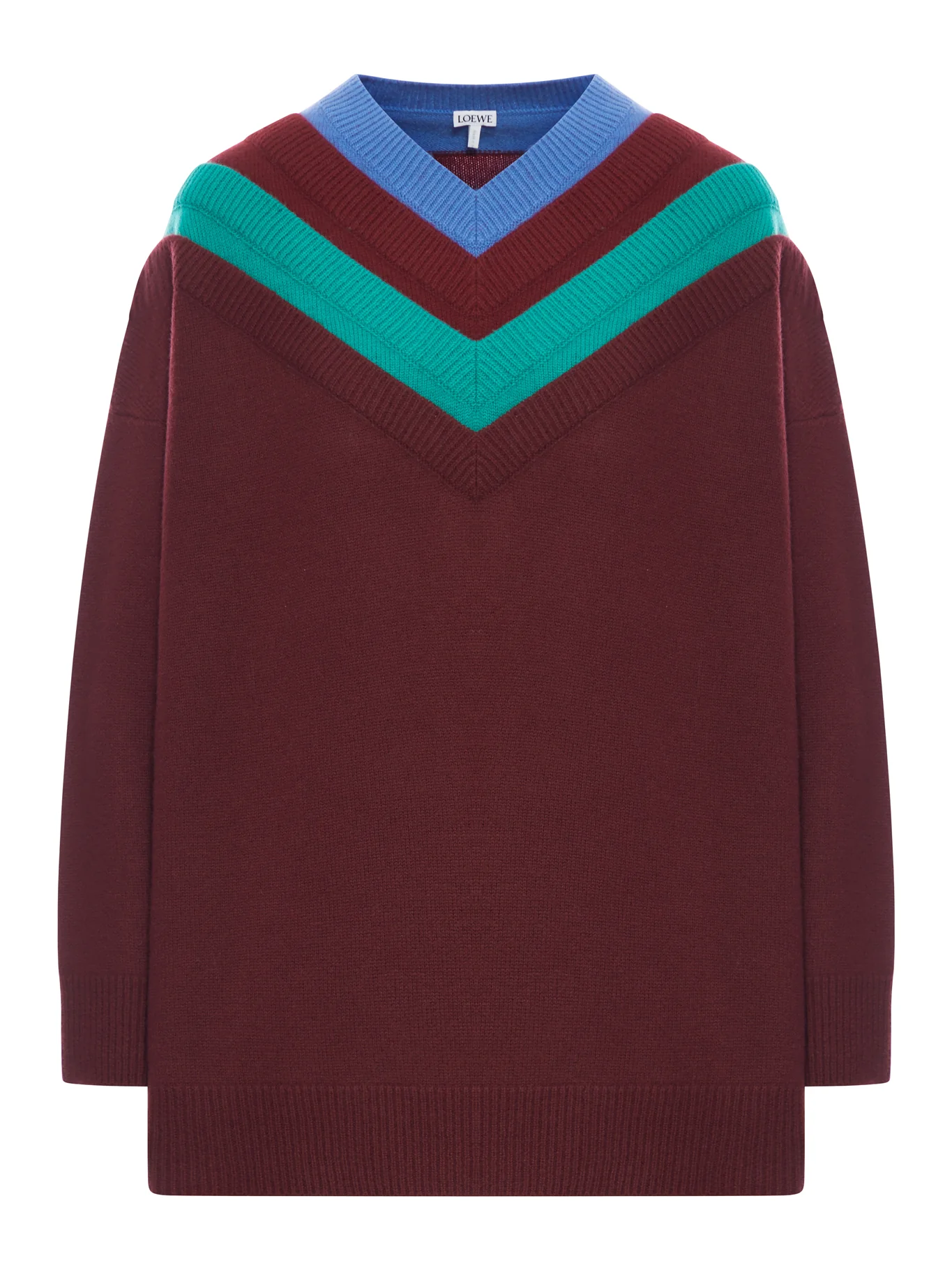 WOOL SWEATER WITH LAYERED CONSTRUCTION