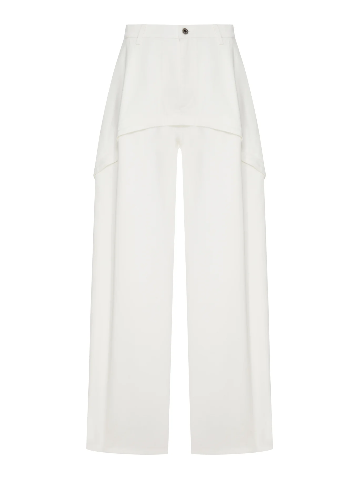 DENIM TROUSERS WITH ASYMMETRIC PANEL CONSTRUCTION