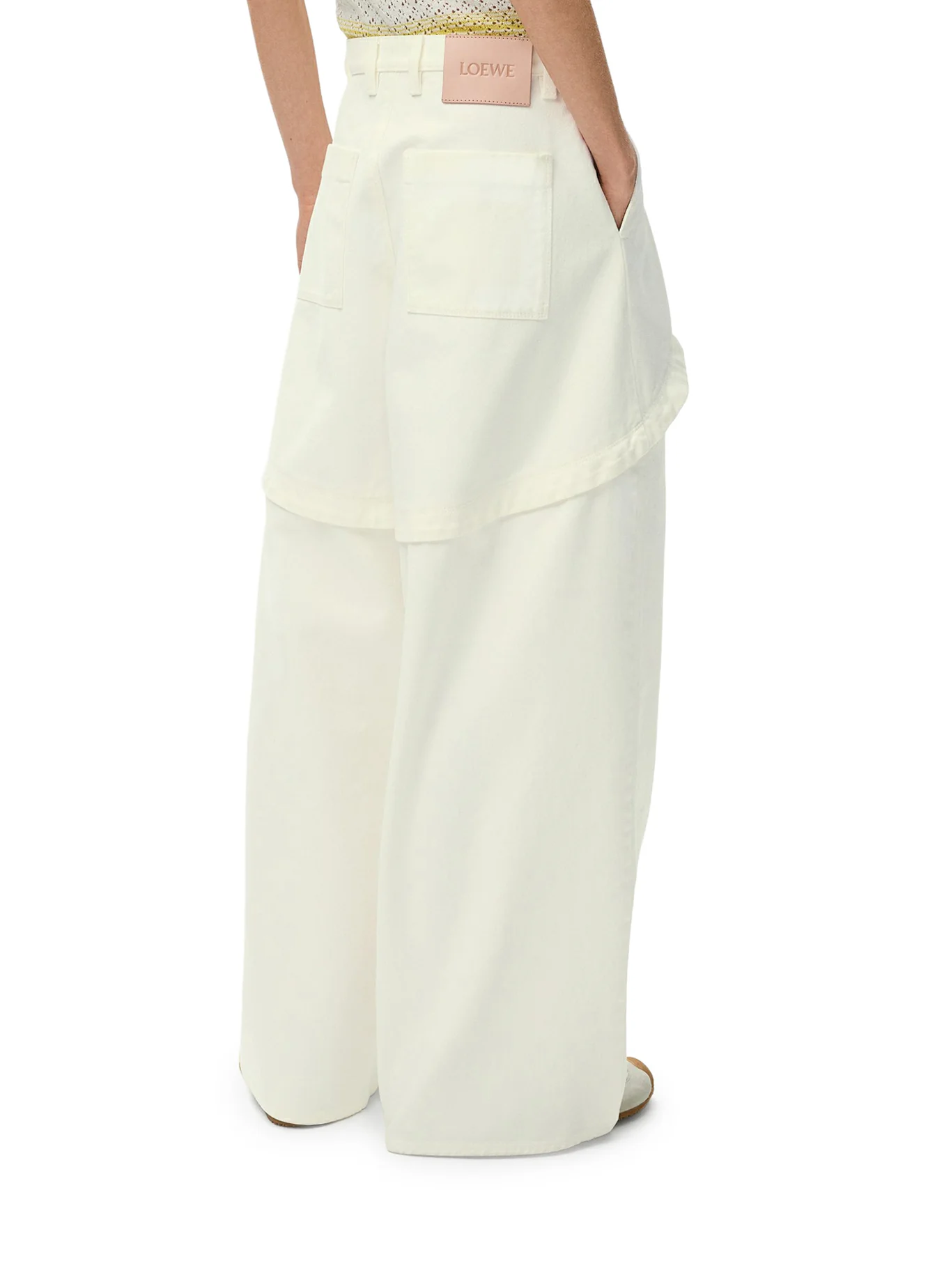 DENIM TROUSERS WITH ASYMMETRIC PANEL CONSTRUCTION - Image 4