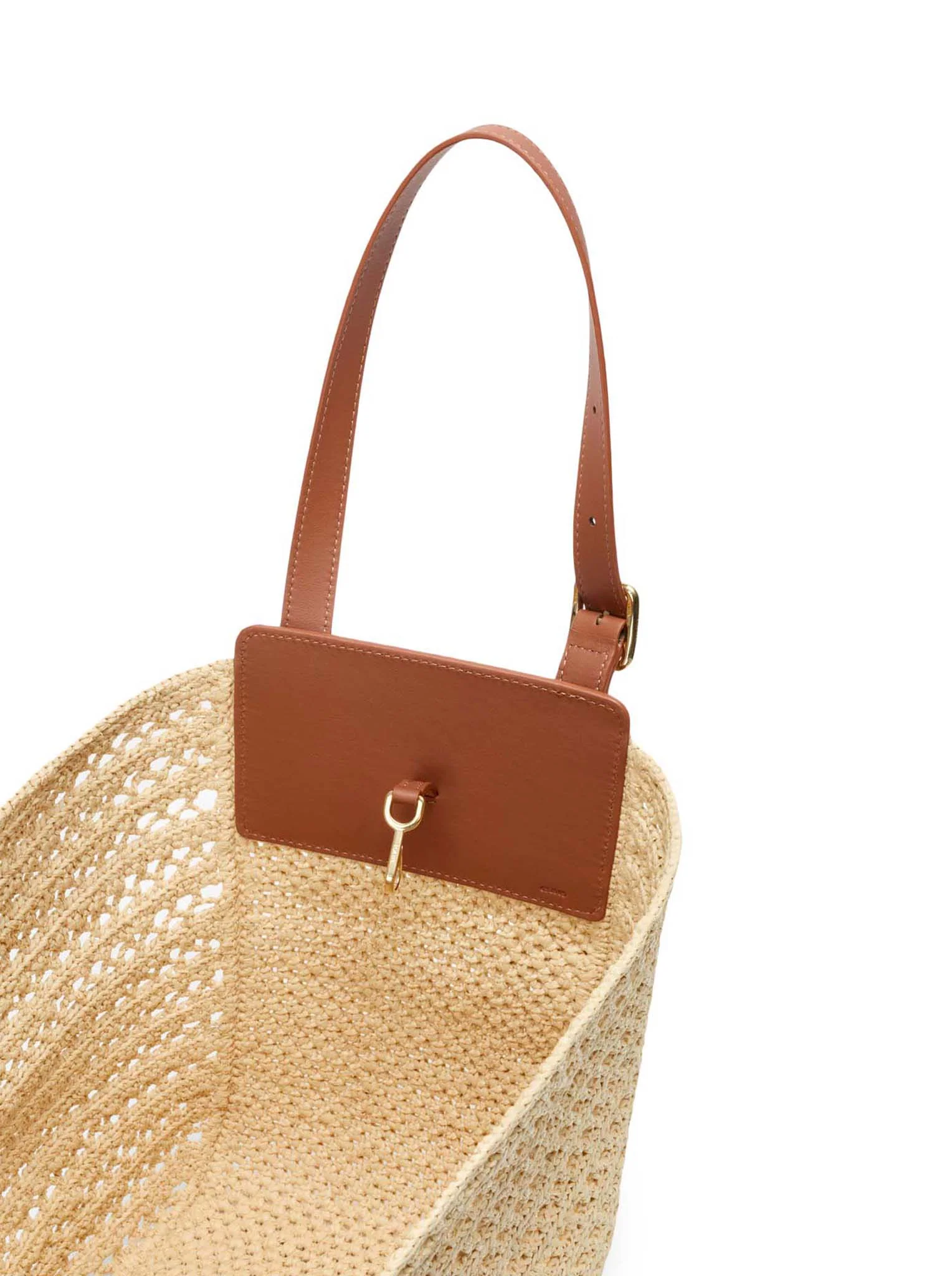 HAMMOCK CABAS MEDIUM BAG IN RAFFIA AND CALFSKIN - Image 7