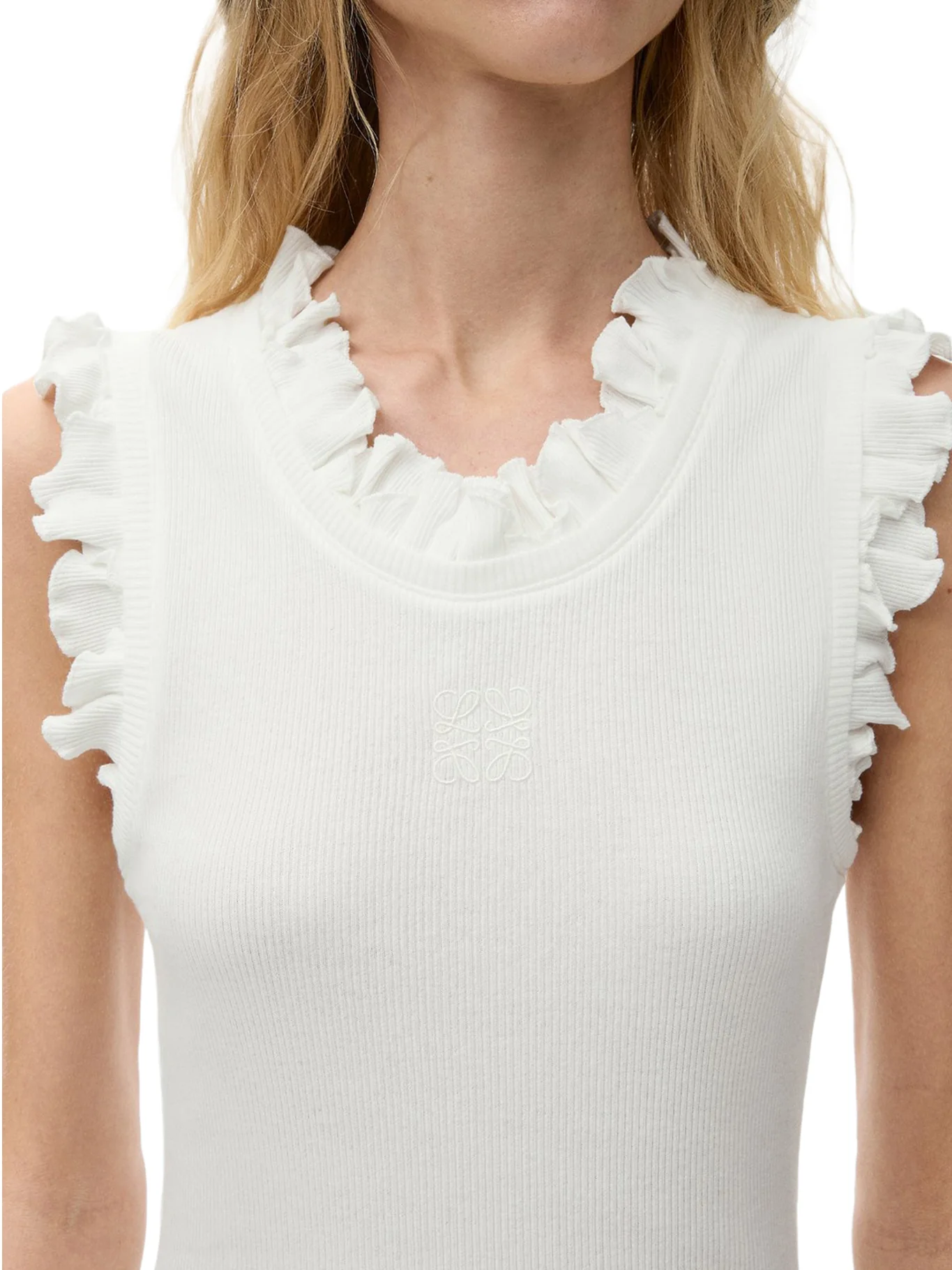 RIBBED JERSEY DRESS WITH RUFFLES - Image 4
