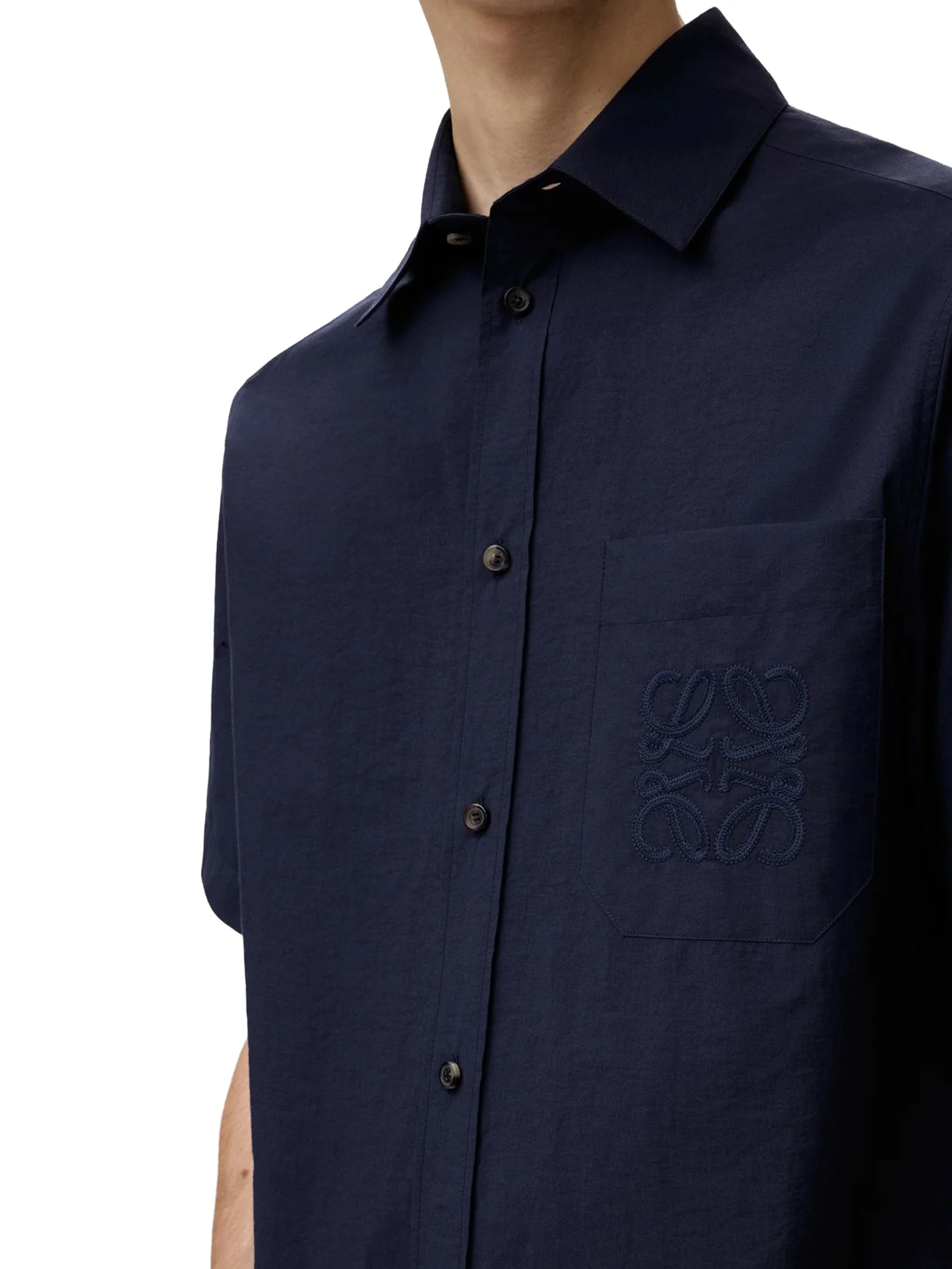 SHORT-SLEEVED TEXTURED POPLIN SHIRT - Image 5