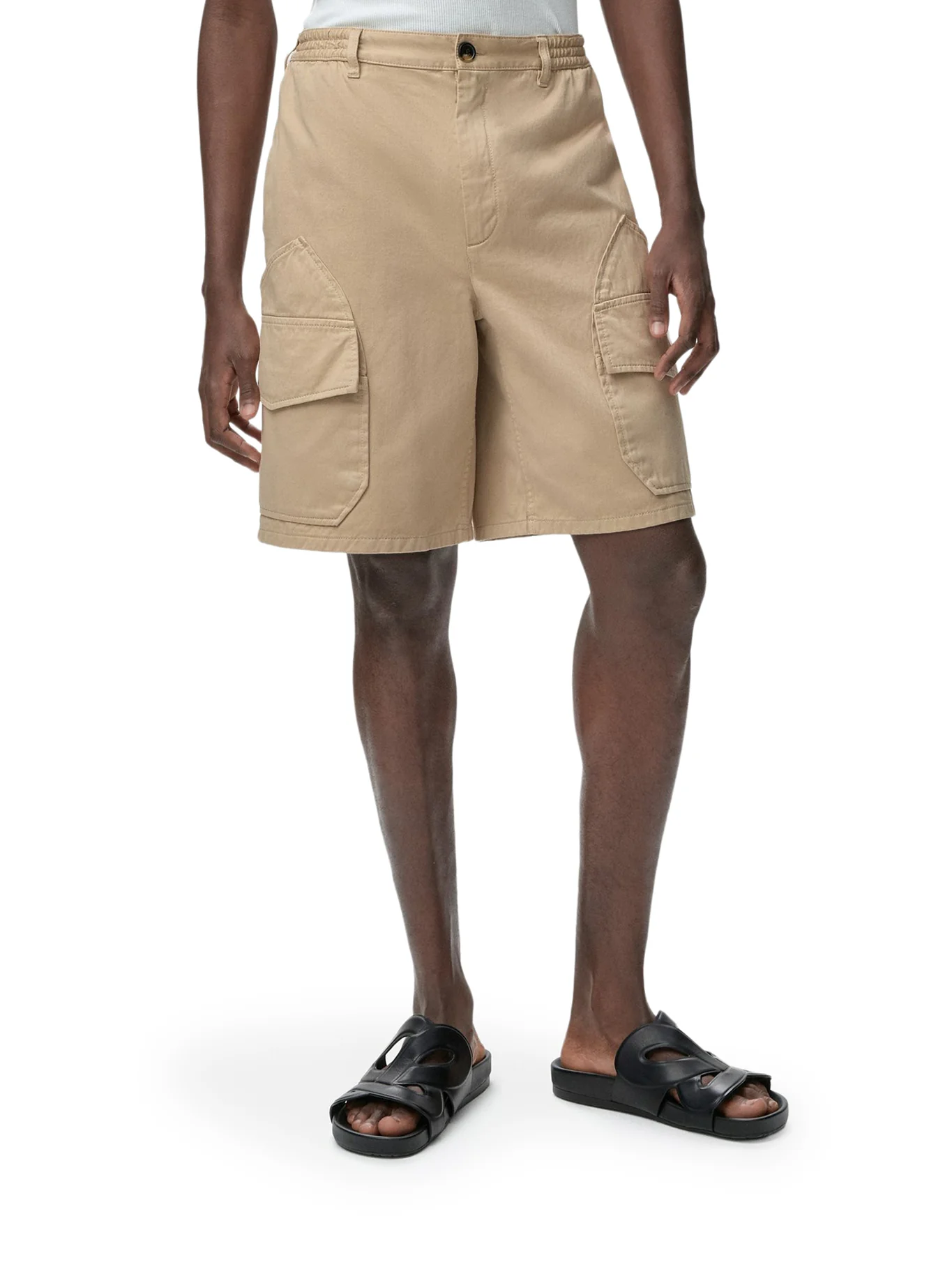SHORTS IN LIGHT WASHED COTTON SATIN - Image 3