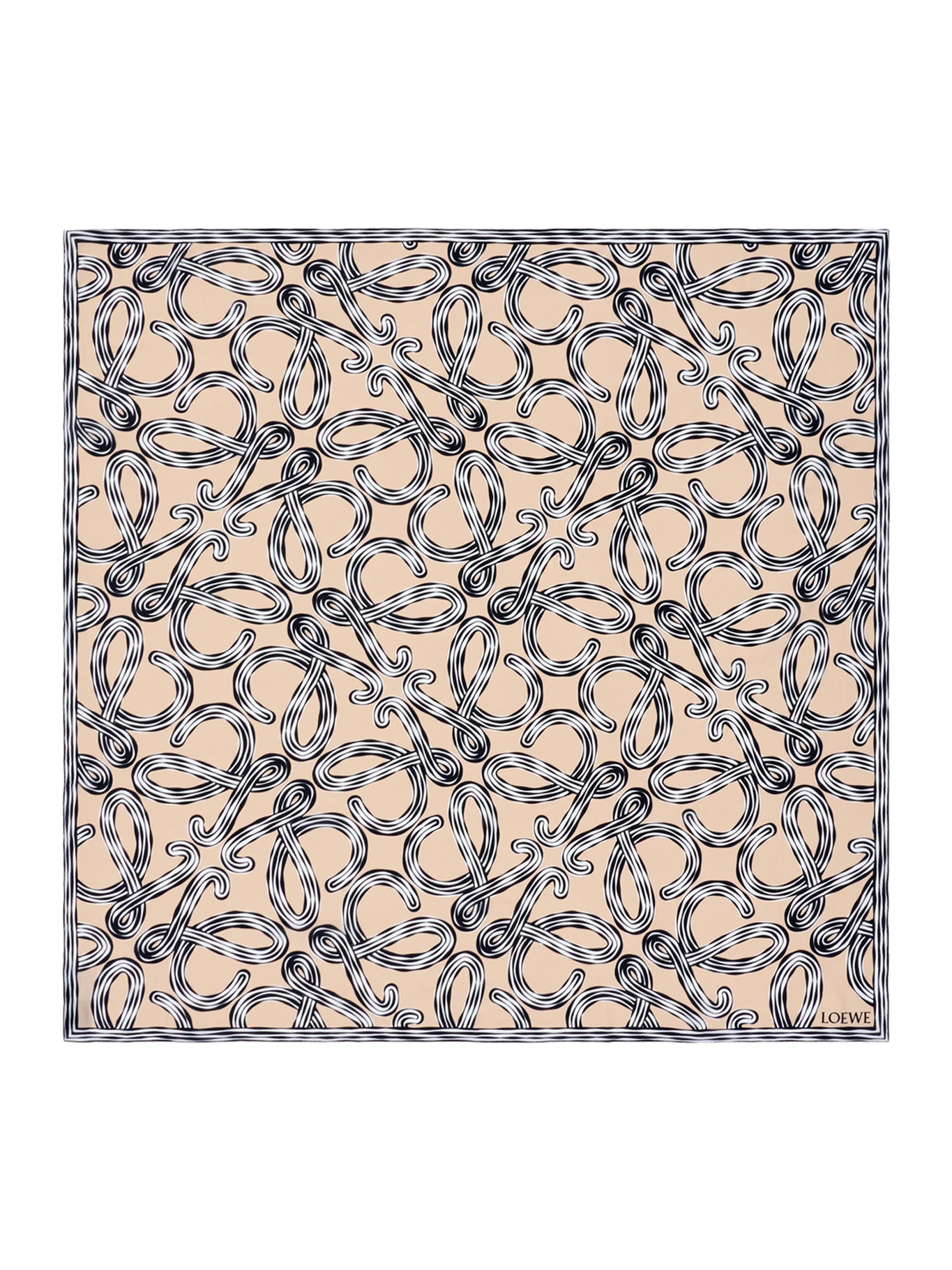 SILK SCARF WITH ALL-OVER ANAGRAM PRINT